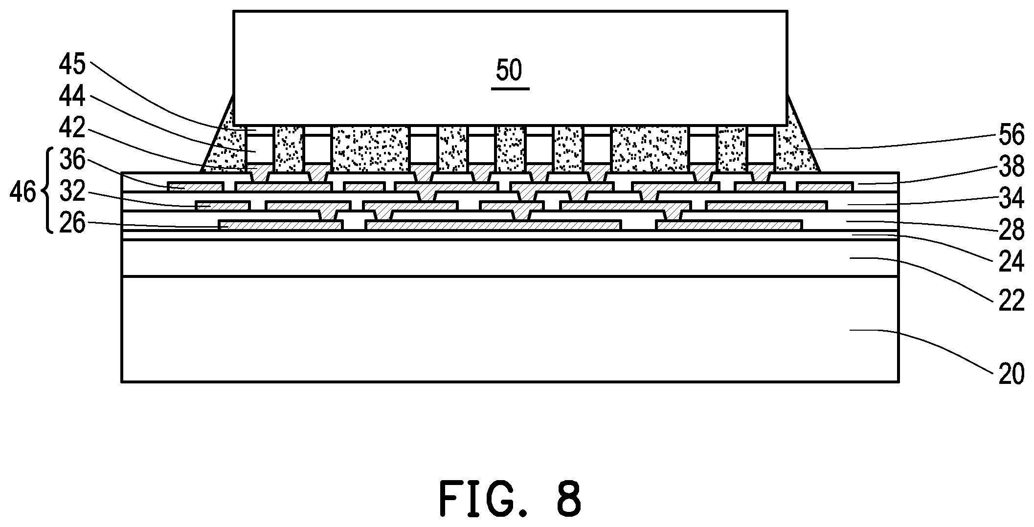 Patent US12599031 Figure 5 – Semiconductor package and method