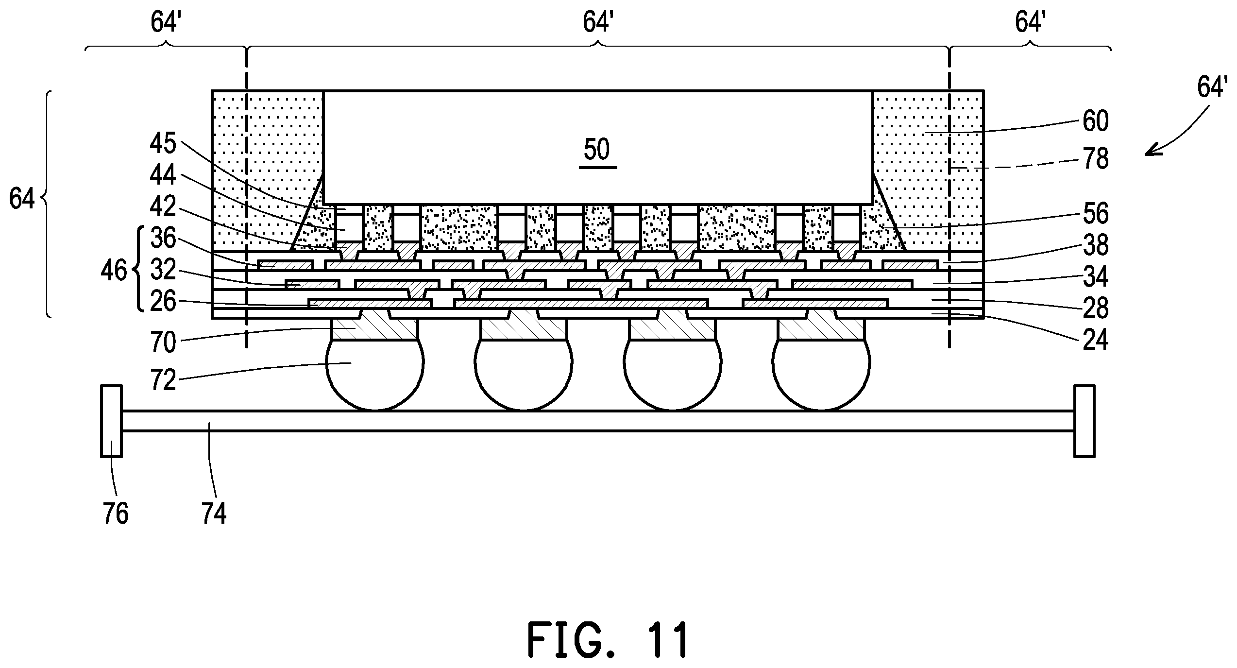 Patent US12599031 Figure 8 – Semiconductor package and method