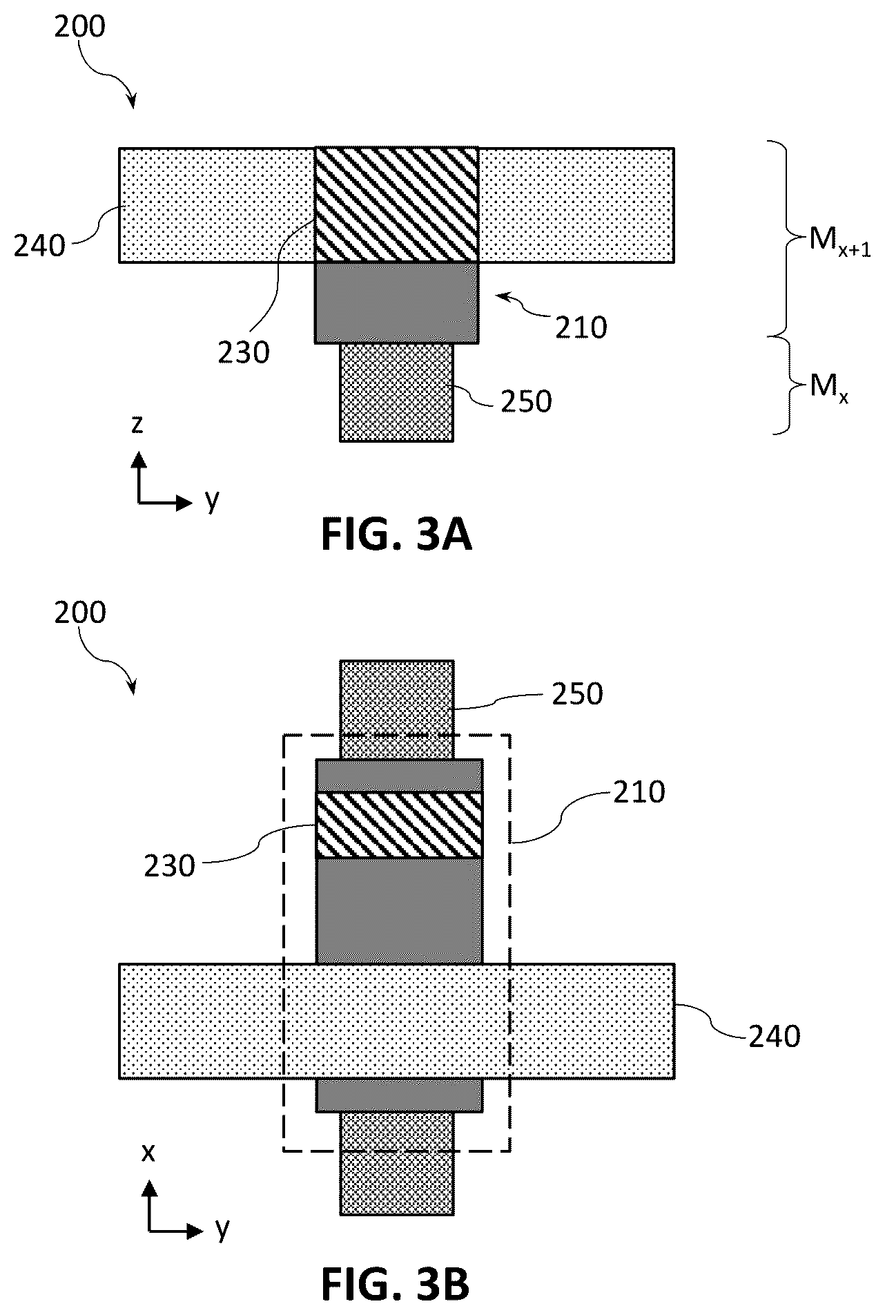 Patent US12599032 Figure 3 – Bilayer memory stacking with lines shared between bottom and top memory layers