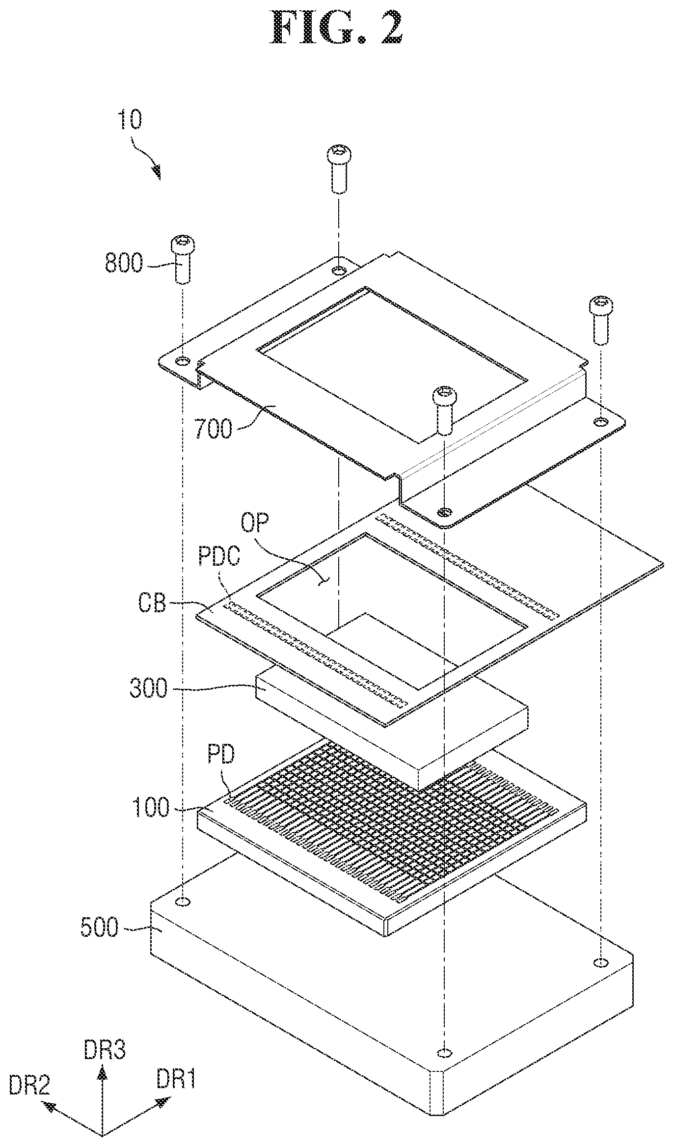 Patent US12599038 Figure 2 – Display device with a heat dissipation substrate and a cover substrate