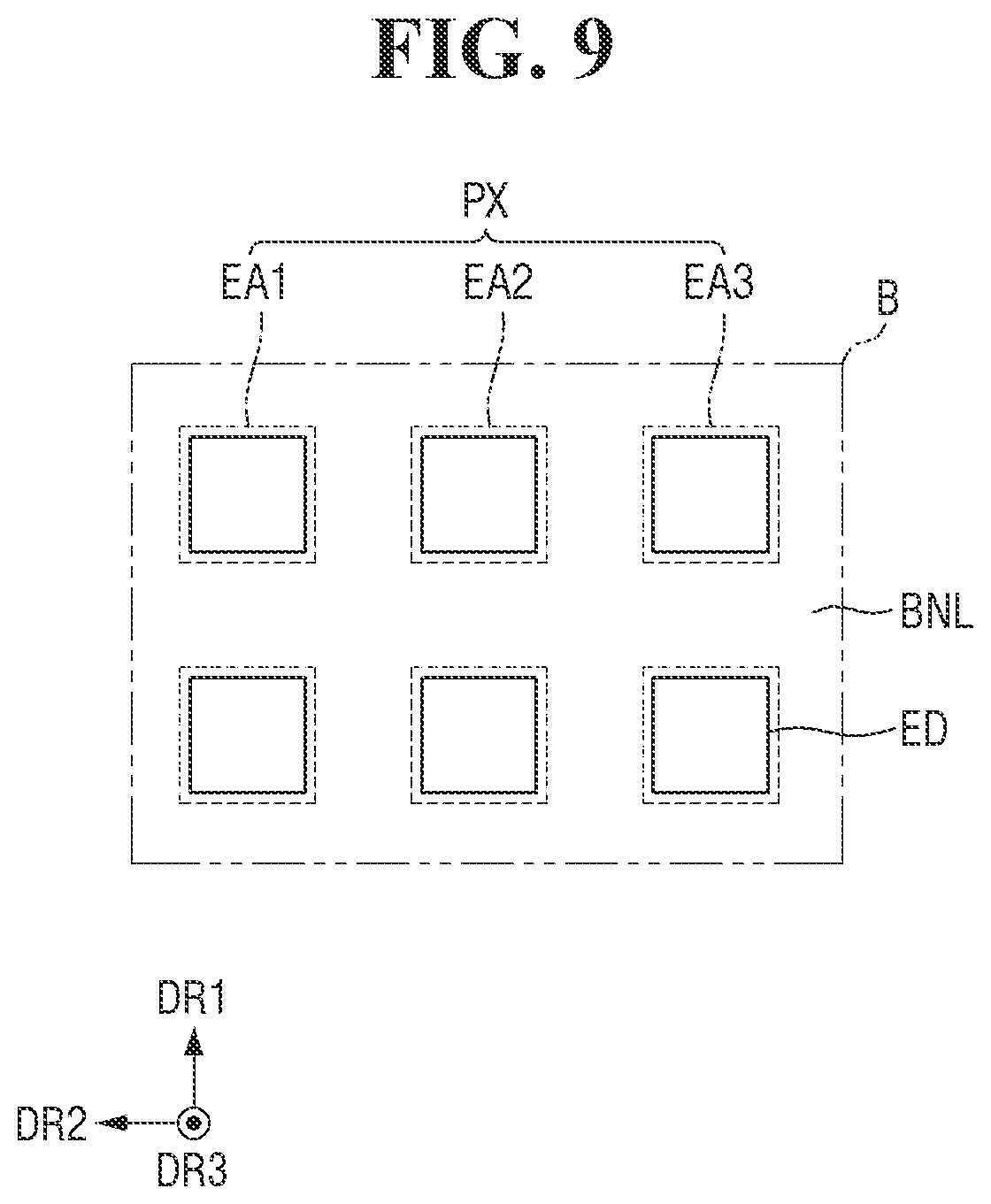 Patent US12599038 Figure 9 – Display device with a heat dissipation substrate and a cover substrate