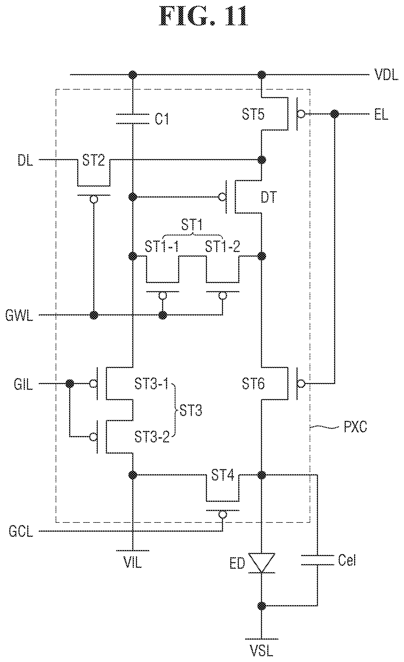 Patent US12599038 Figure 11 – Display device with a heat dissipation substrate and a cover substrate