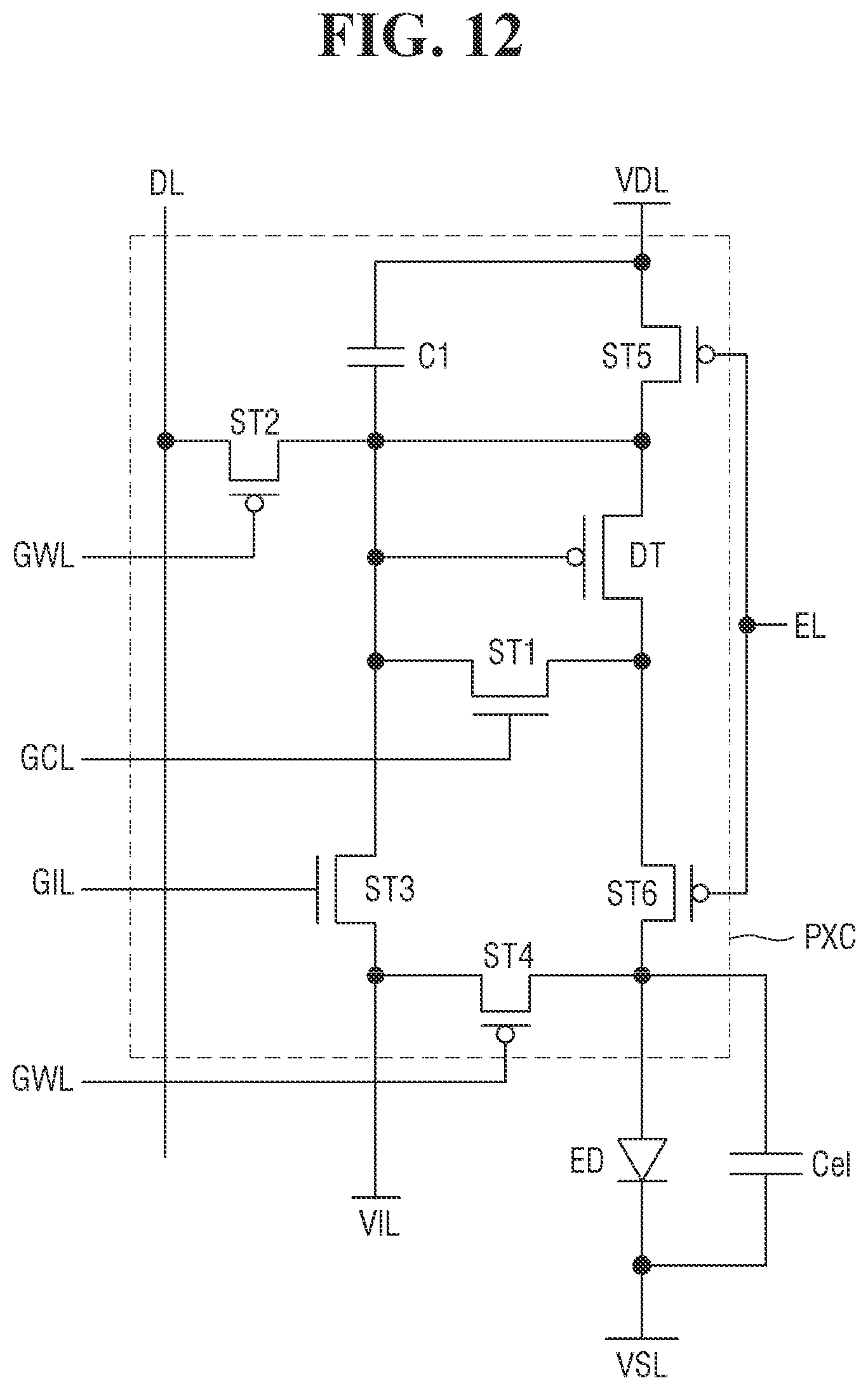 Patent US12599038 Figure 12 – Display device with a heat dissipation substrate and a cover substrate