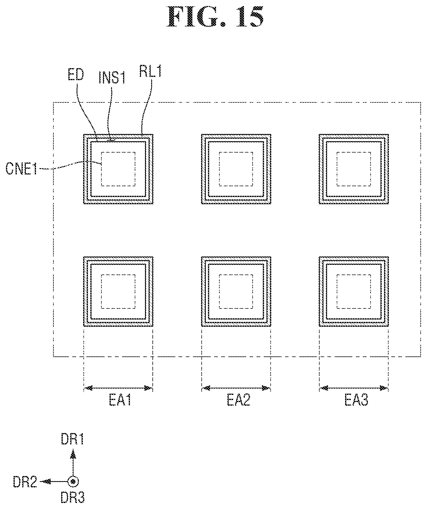 Patent US12599038 Figure 15 – Display device with a heat dissipation substrate and a cover substrate
