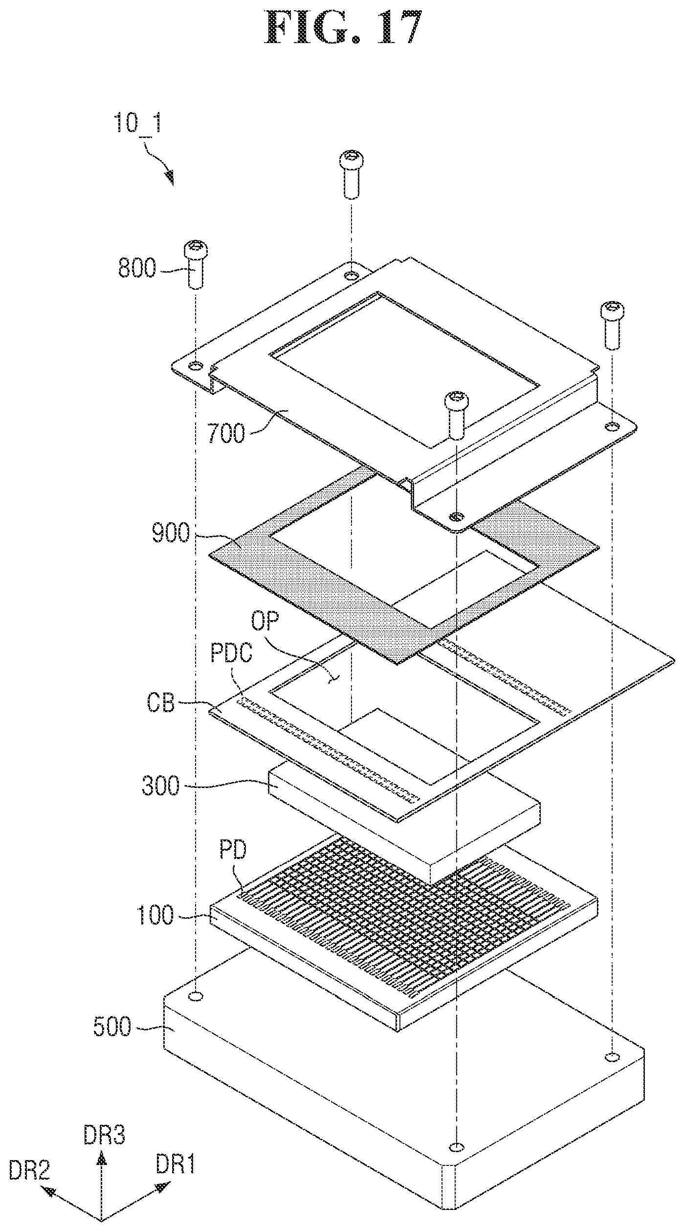 Patent US12599038 Figure 17 – Display device with a heat dissipation substrate and a cover substrate