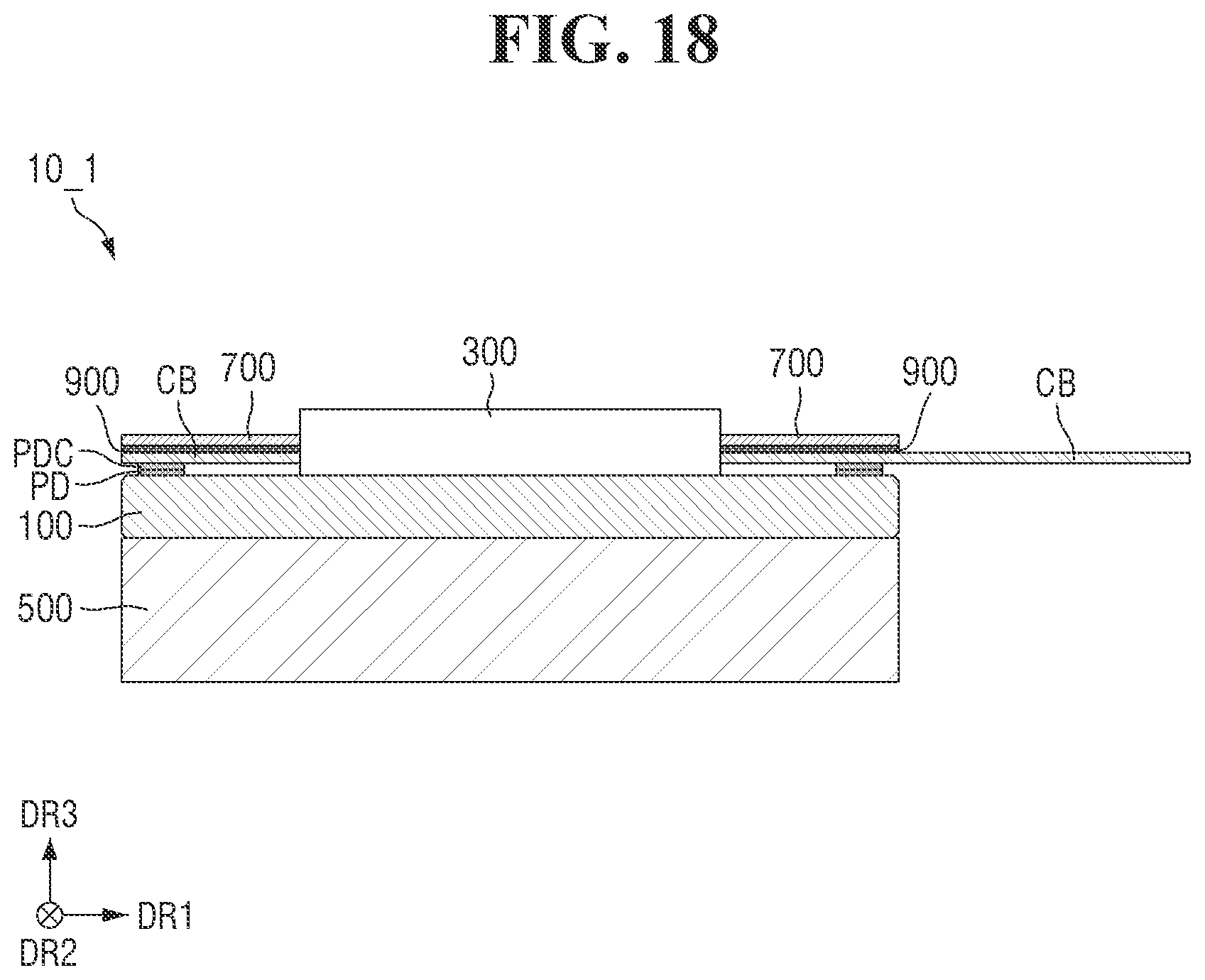 Patent US12599038 Figure 18 – Display device with a heat dissipation substrate and a cover substrate