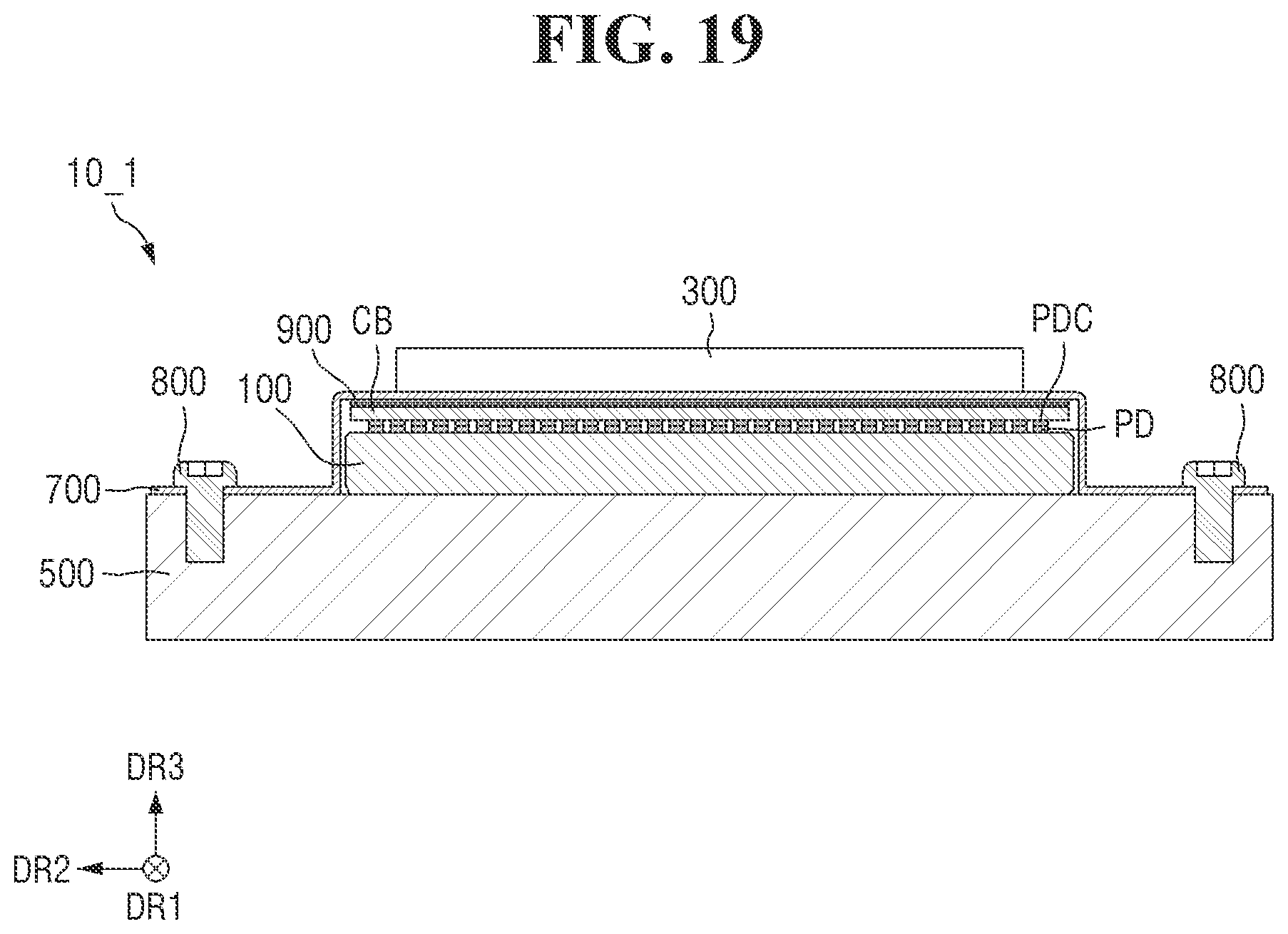 Patent US12599038 Figure 19 – Display device with a heat dissipation substrate and a cover substrate