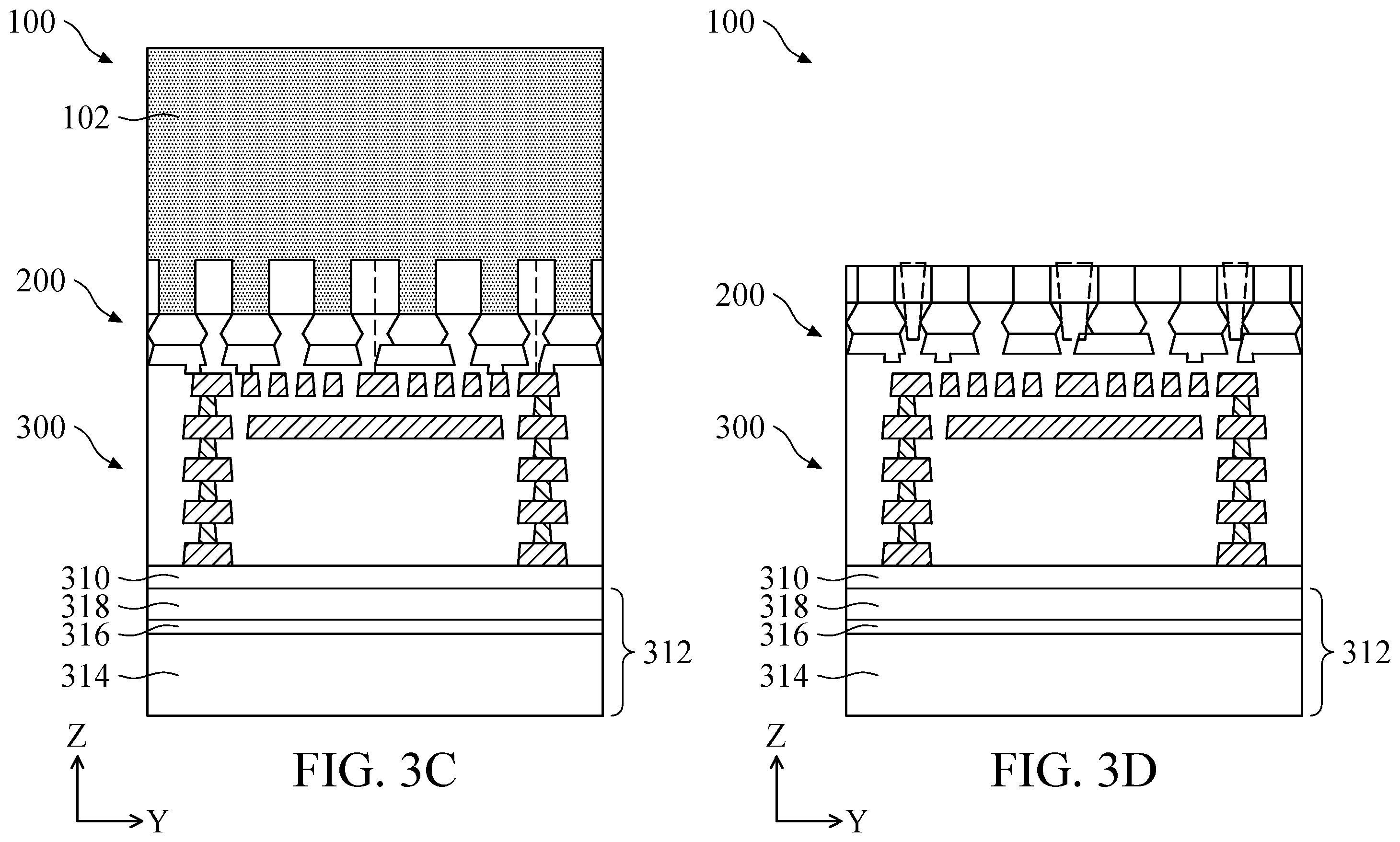 Patent US12599042 Figure 5 – Carrier structure and methods of forming the same