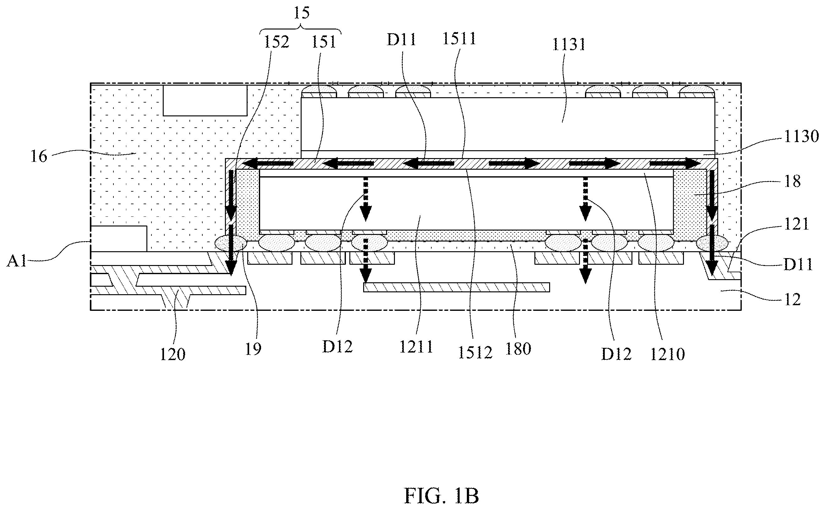 Patent US12599043 Figure 2 – Semiconductor device package and method of manufacturing the same
