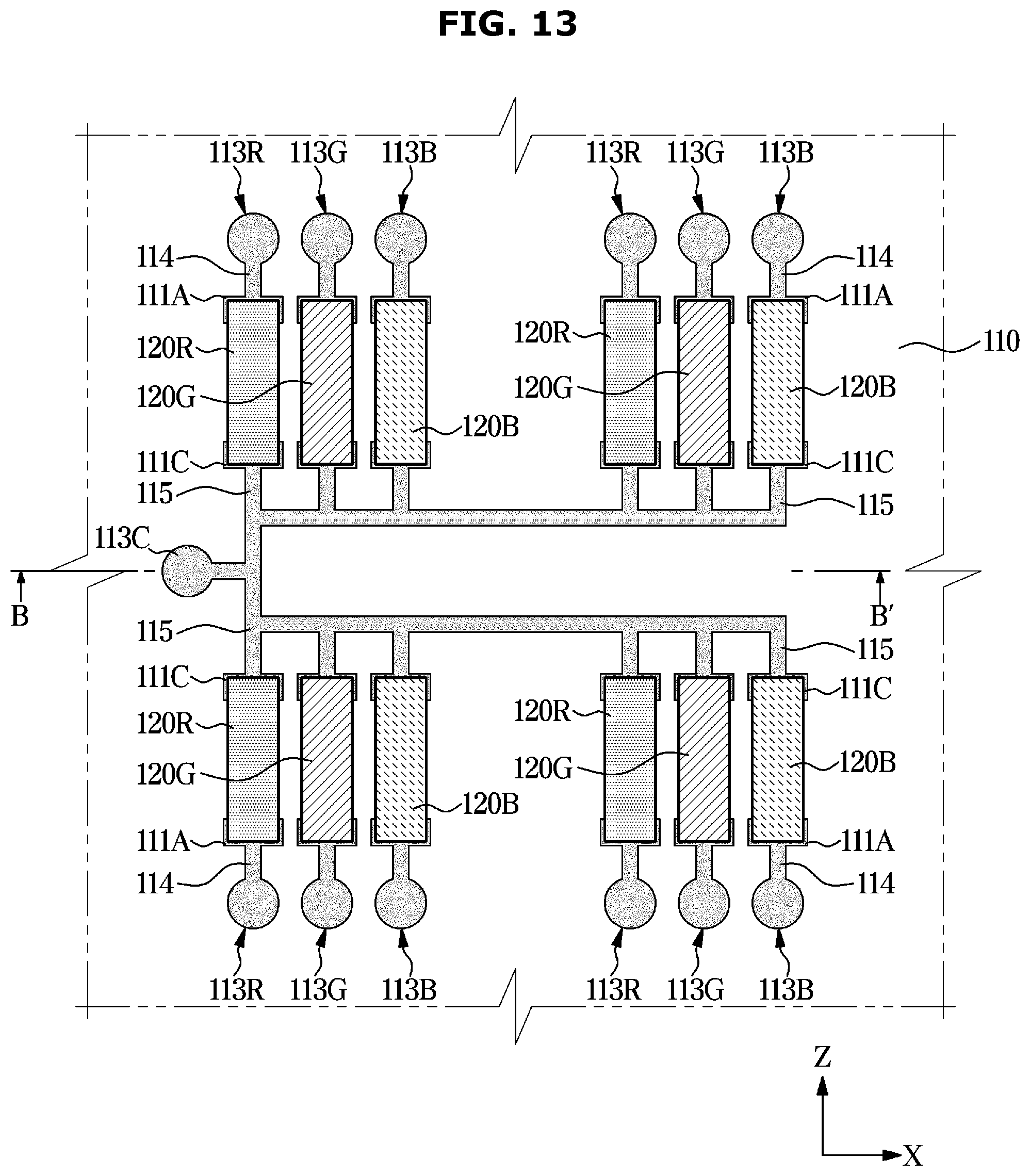Patent US12599044 Figure 13 – Display module and display device