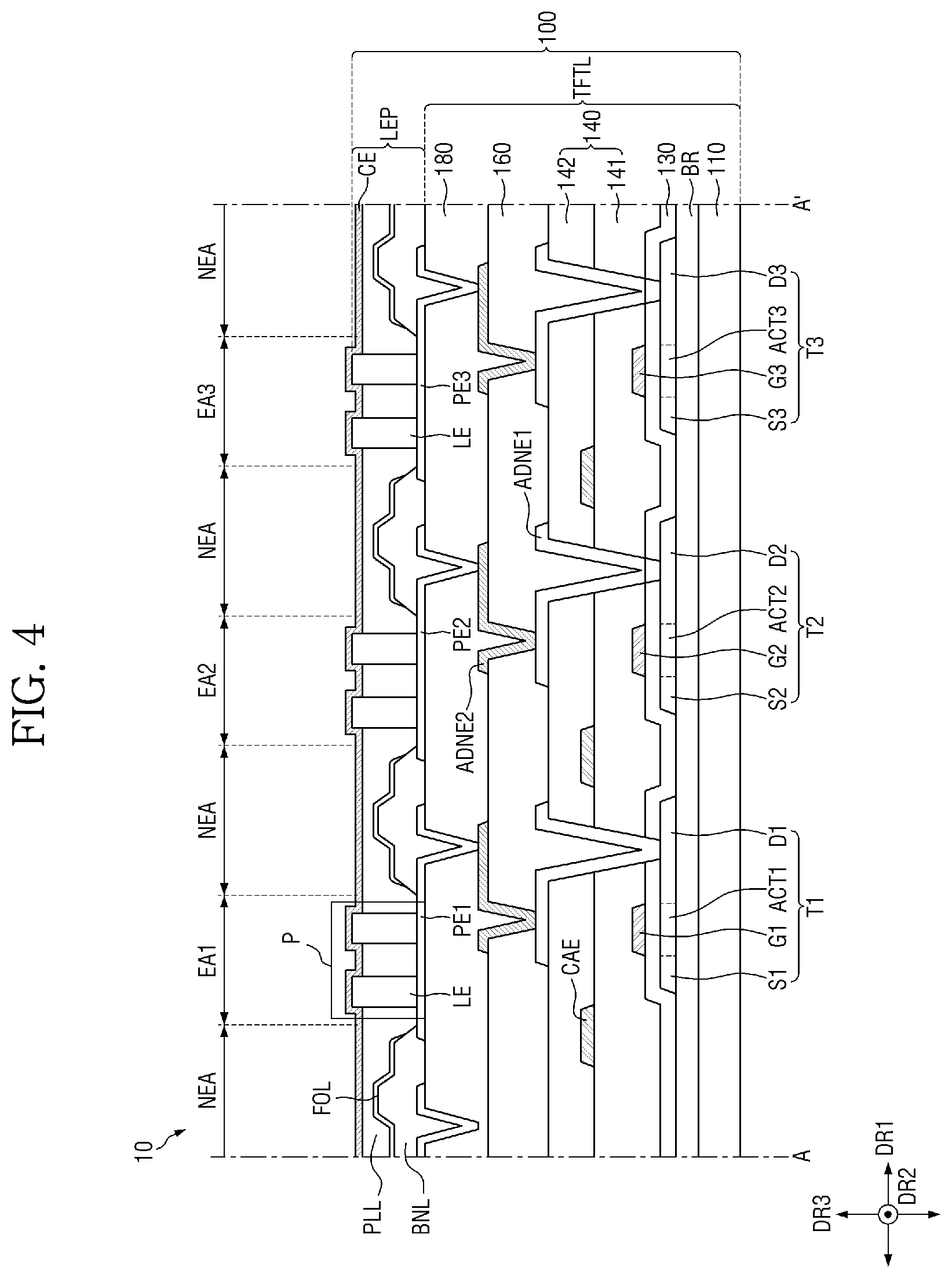 Patent US12599046 Figure 4 – Apparatus and method for fabricating display panel, and display panel