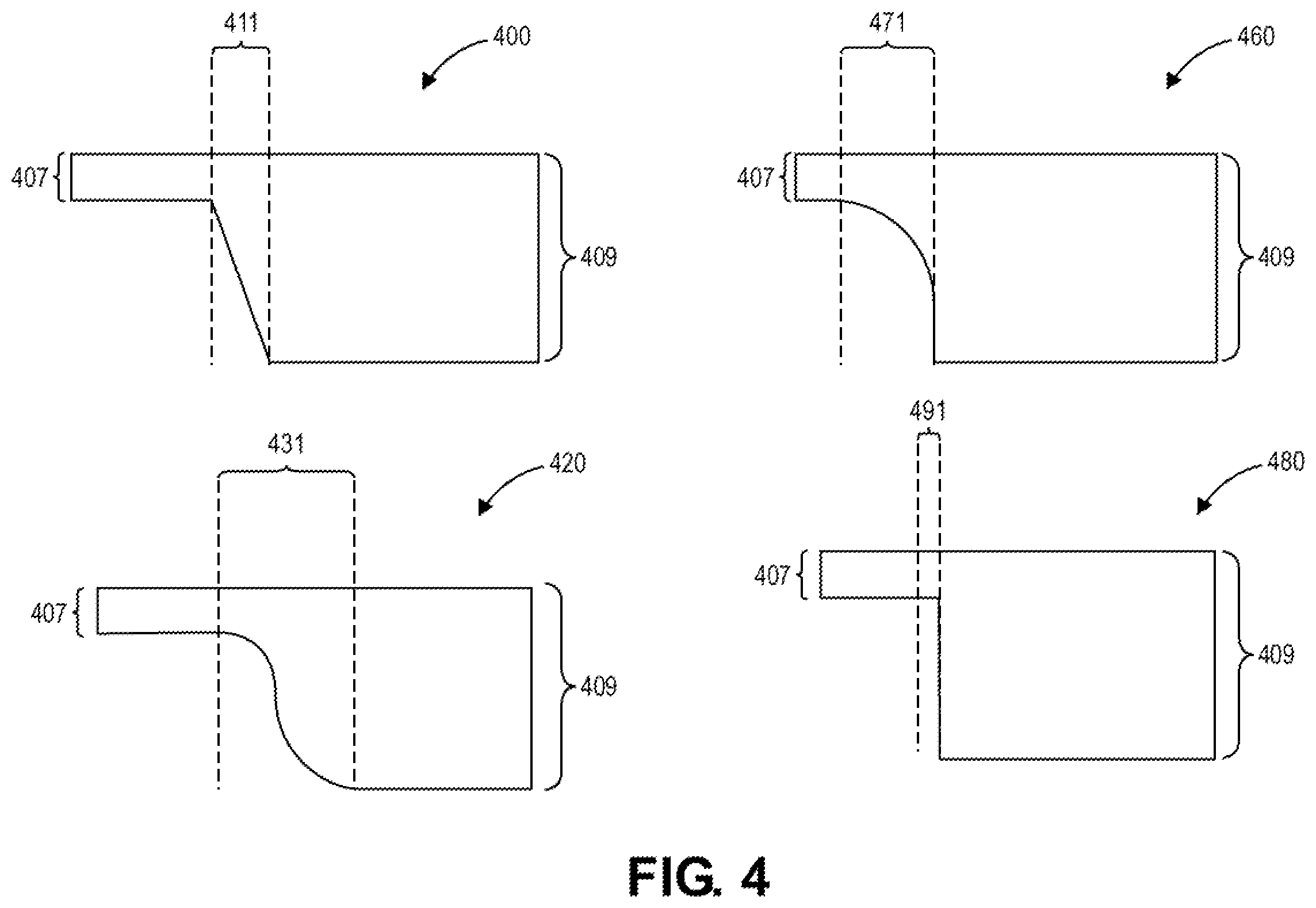 Patent US12599050 Figure 4 – Multi-level die coupled with a substrate