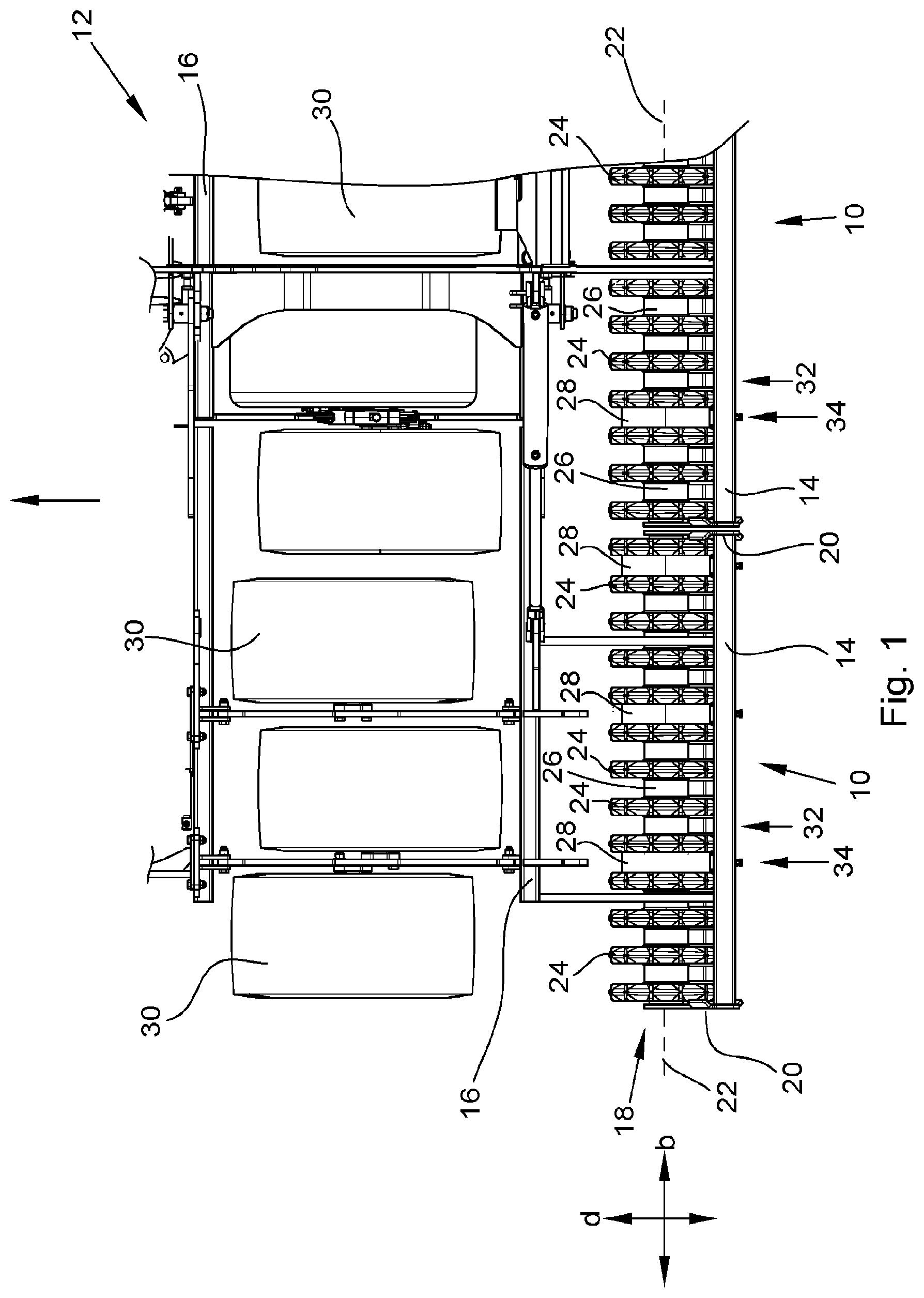 Patent US12599052 Figure 1 – Soil cultivation device