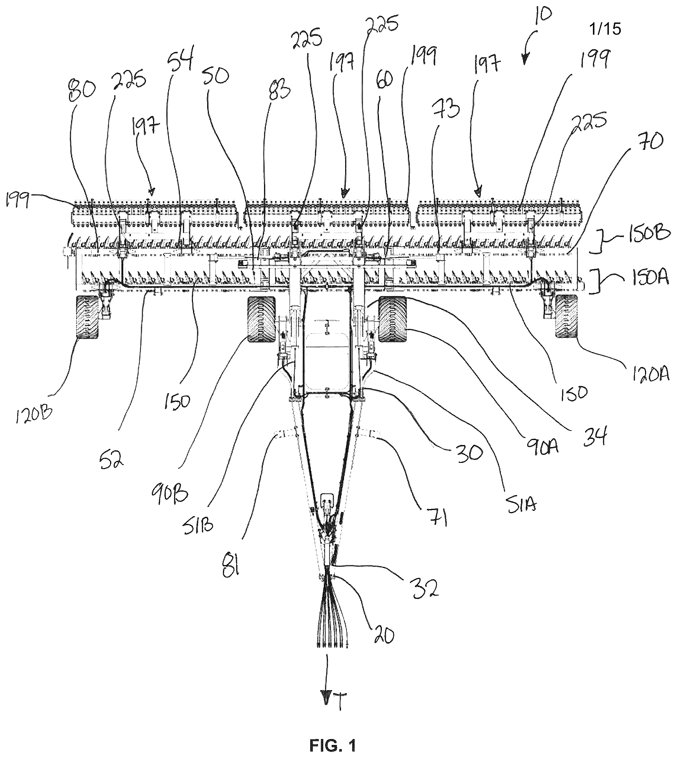 Patent US12599053 — Tillage disc arm drift control — Figure 1