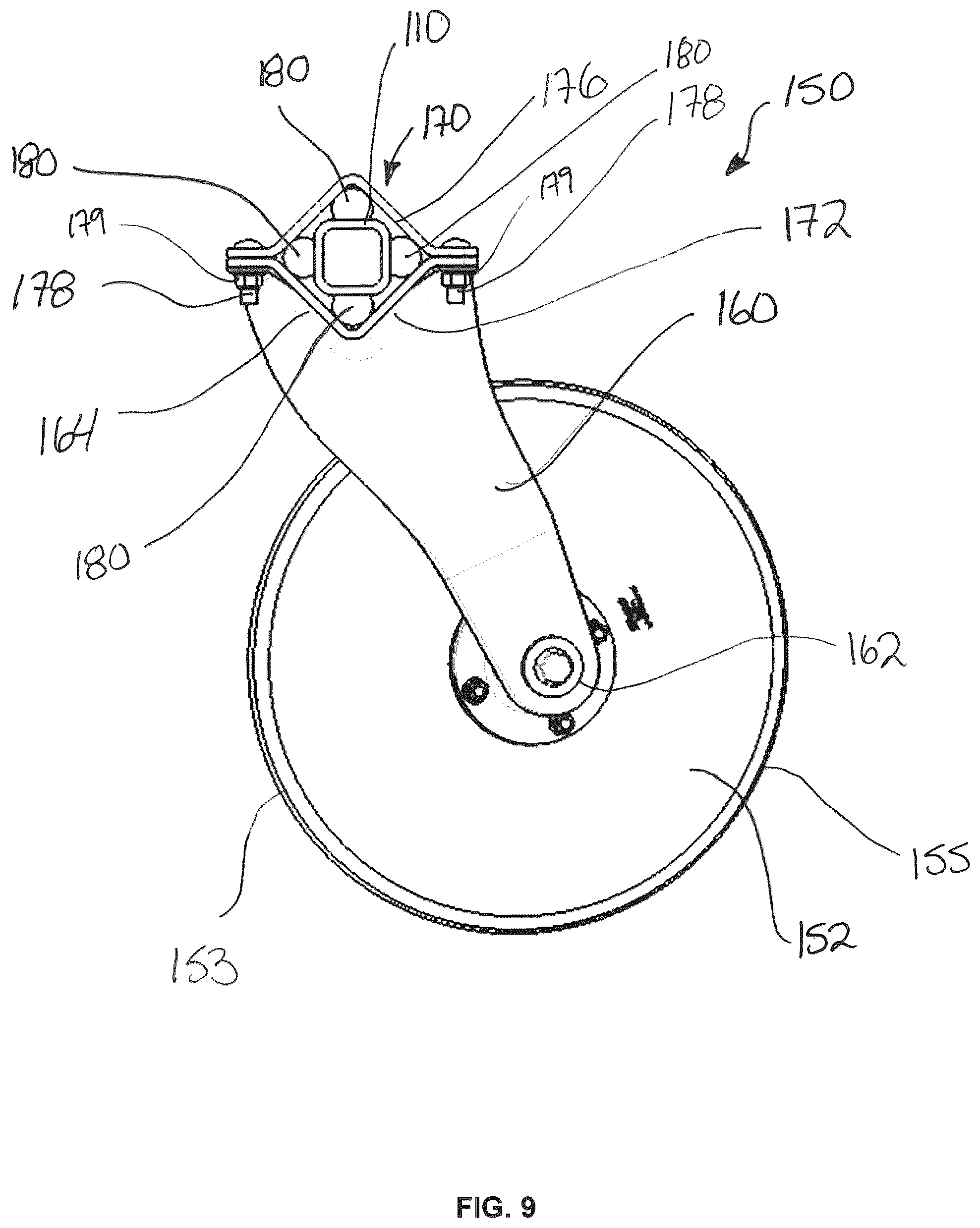 Patent US12599053 Figure 9 – Tillage disc arm drift control