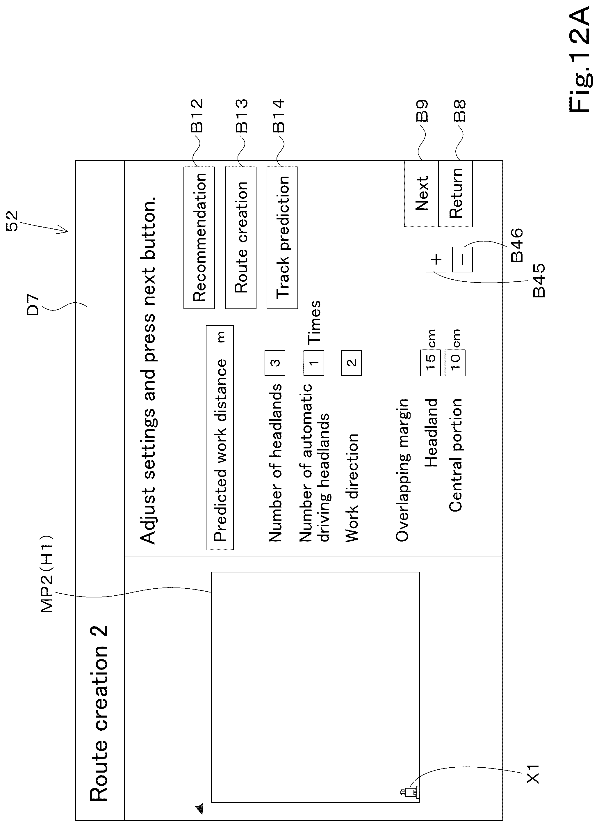 Patent US12599054 Figure 19 – Agricultural work assistance system, agricultural machine, and agricultural work assistance device