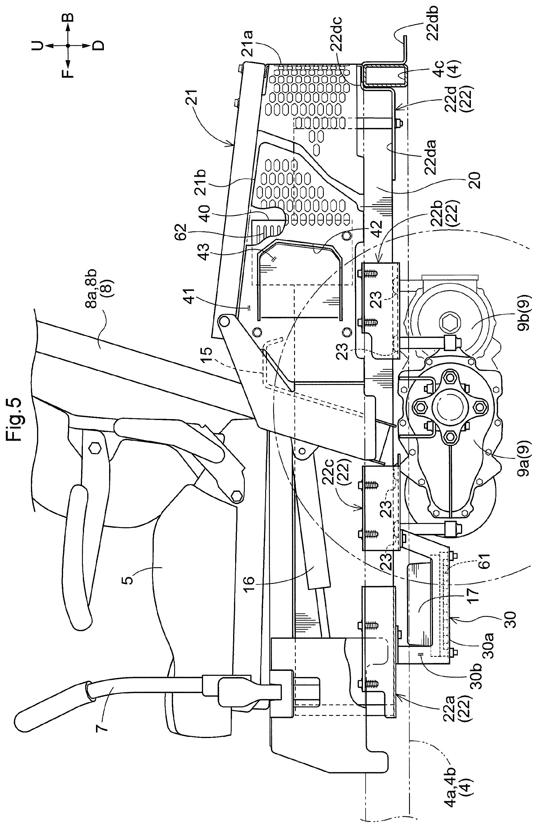 Patent US12599059 Figure 5 – Electric mower
