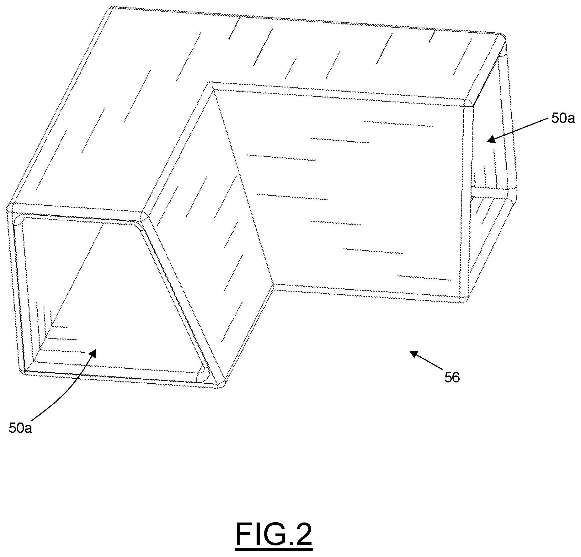 Patent US12599064 Figure 2 – Landscape bed edging tool assembly