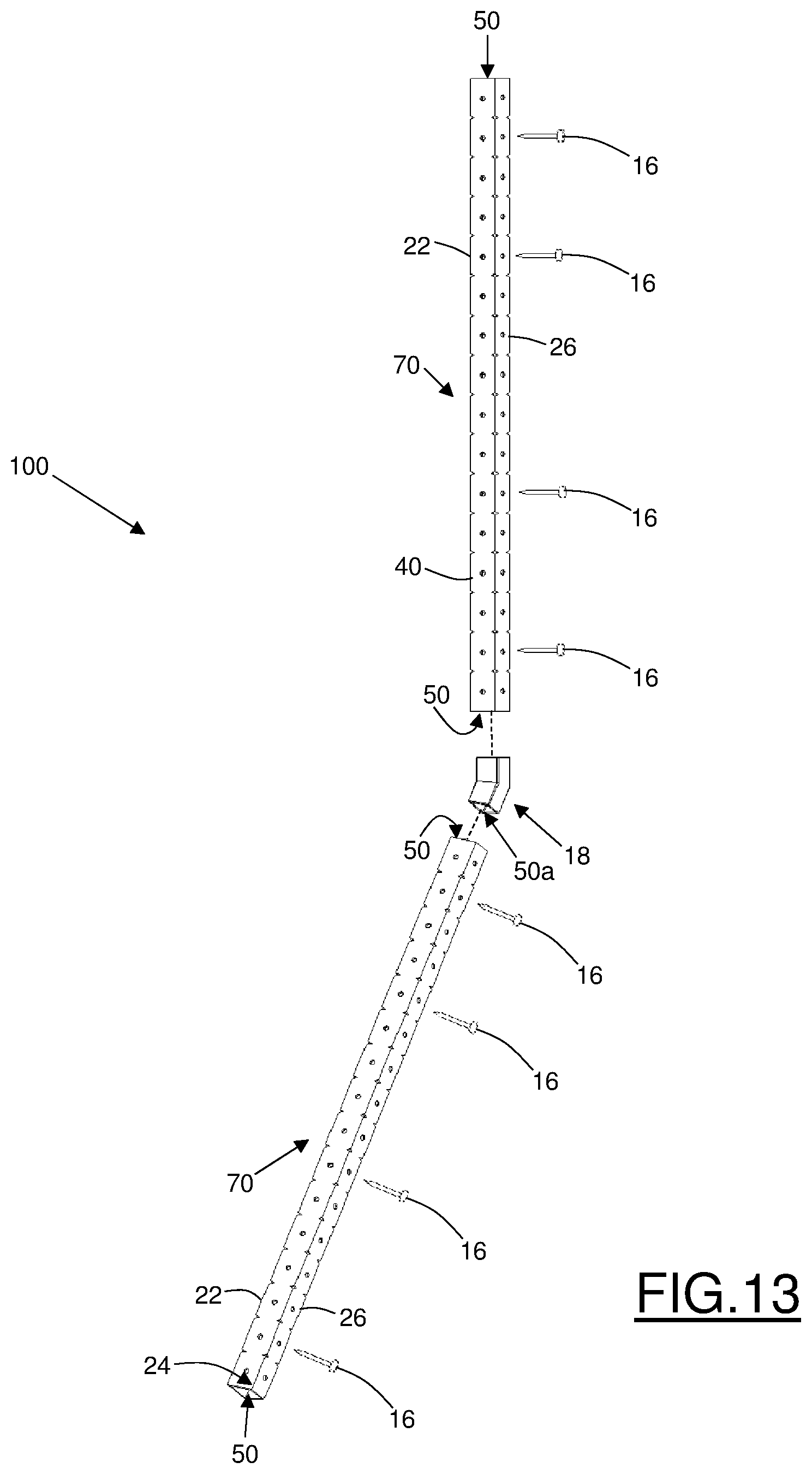 Patent US12599064 Figure 14 – Landscape bed edging tool assembly