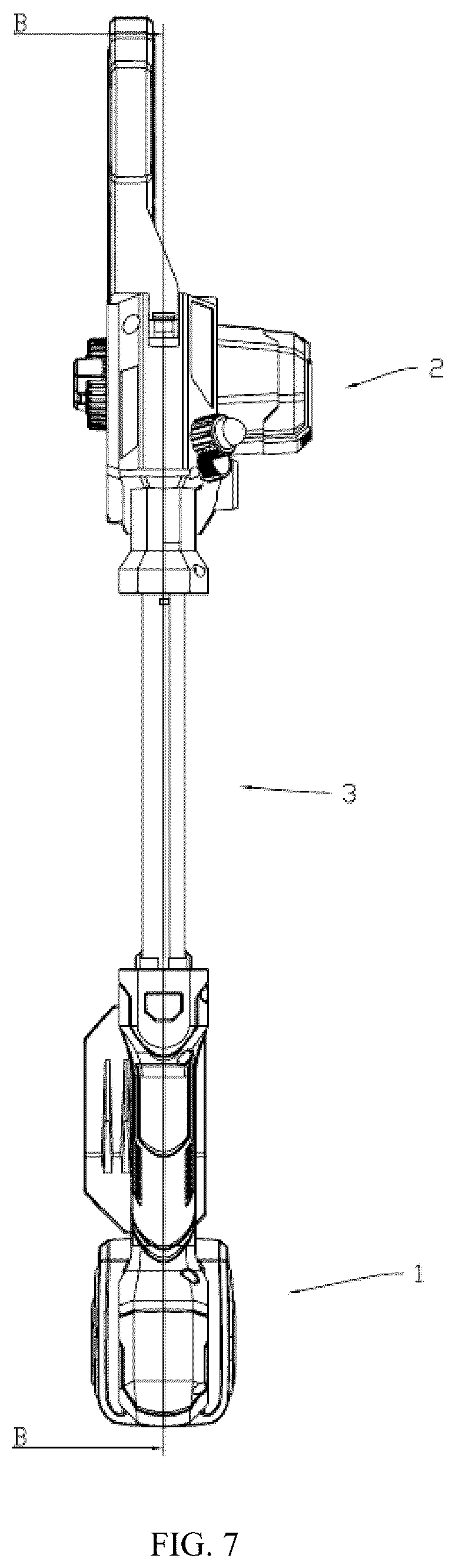 Patent US12599065 Figure 7 – Telescopic structure, telescopic blower, and telescopic electric chainsaw