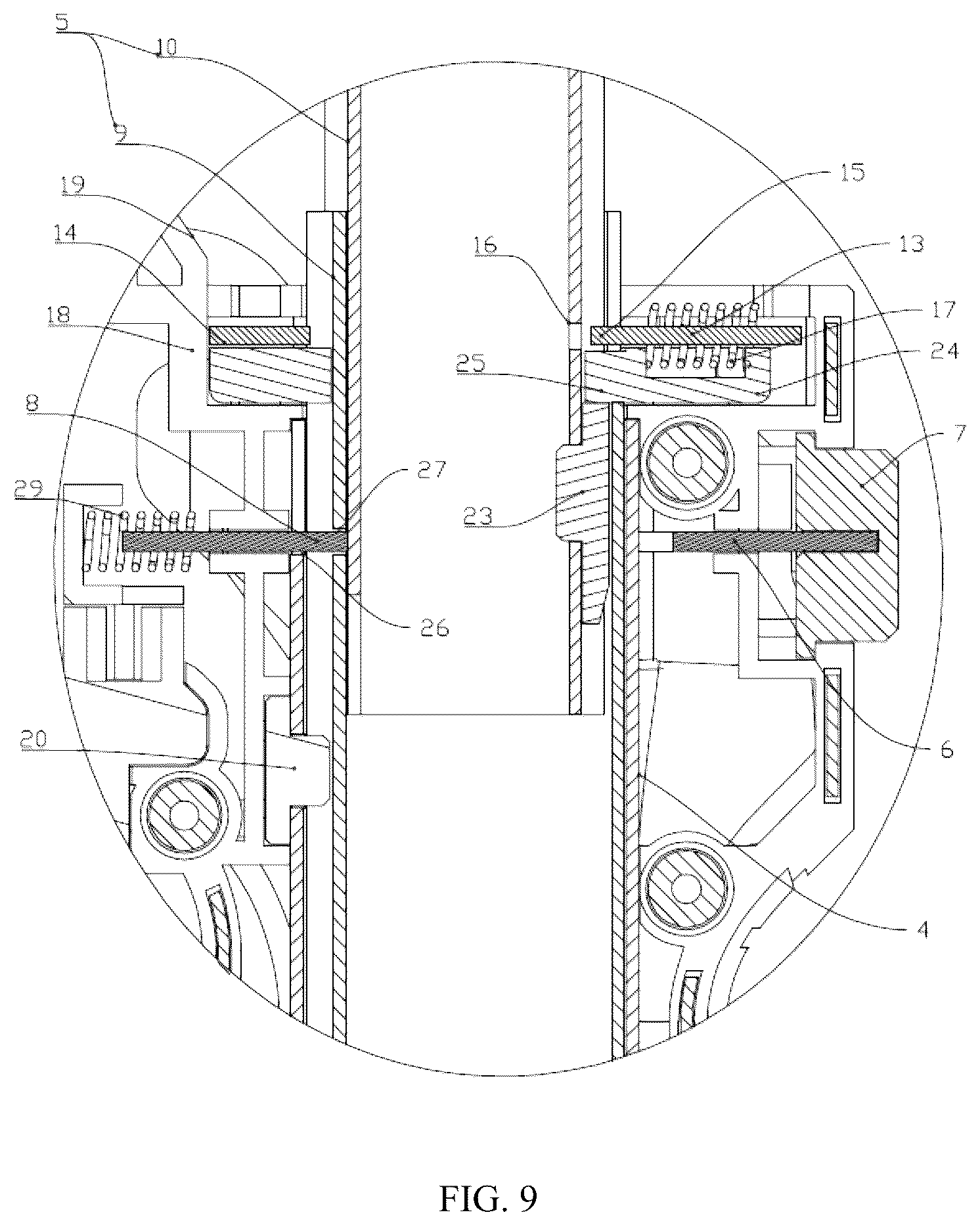 Patent US12599065 Figure 9 – Telescopic structure, telescopic blower, and telescopic electric chainsaw