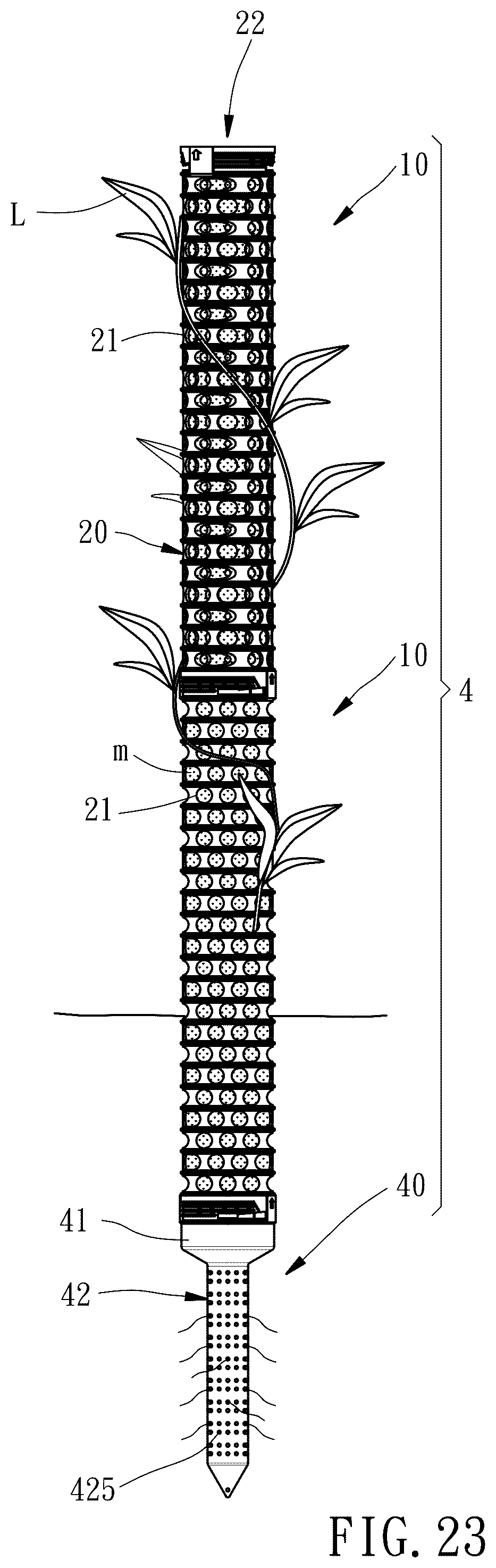 Patent US12599066 Figure 19 – Planting column