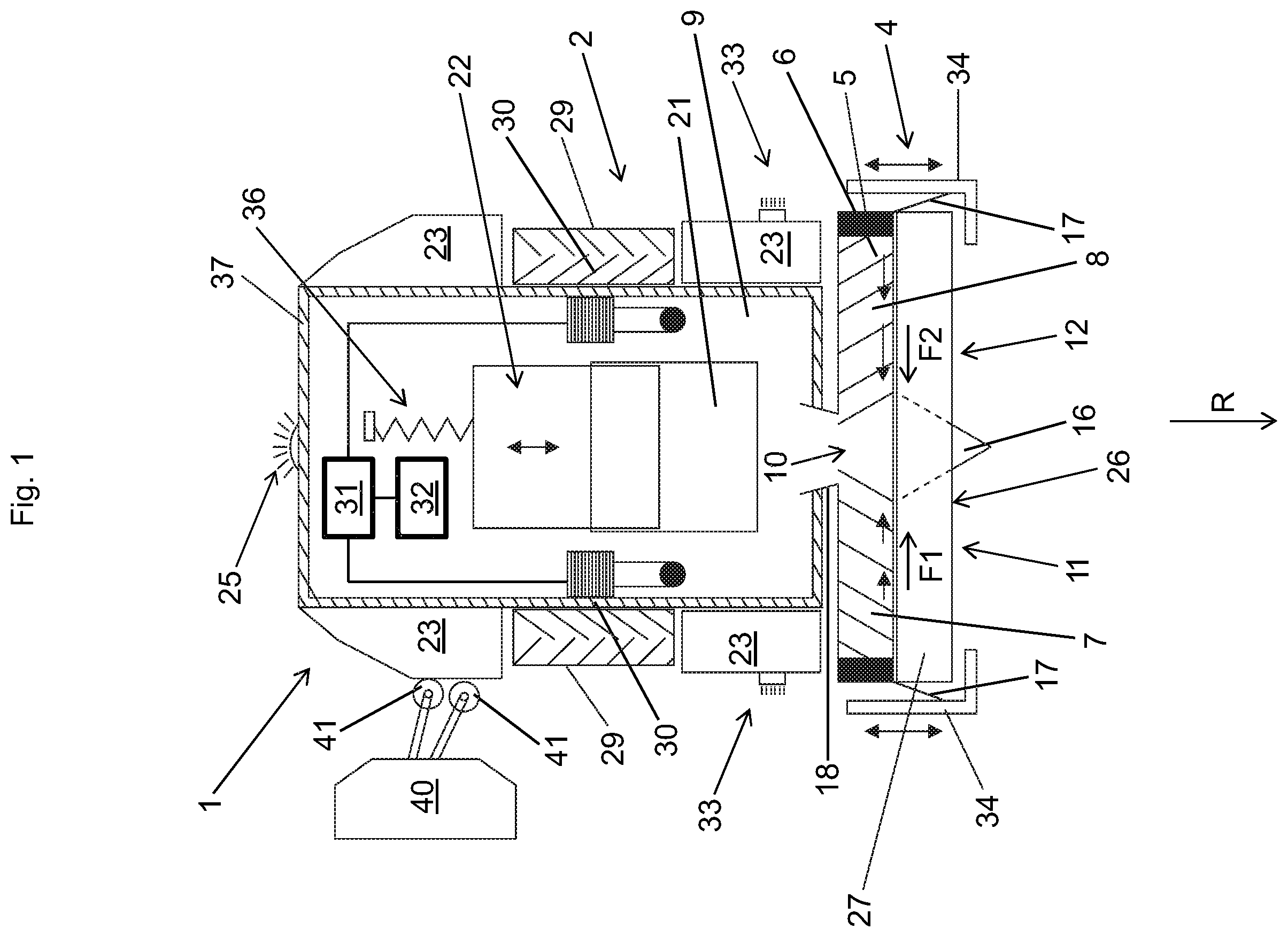 Patent US12599106 Figure 1 – Device for picking up animal excrement