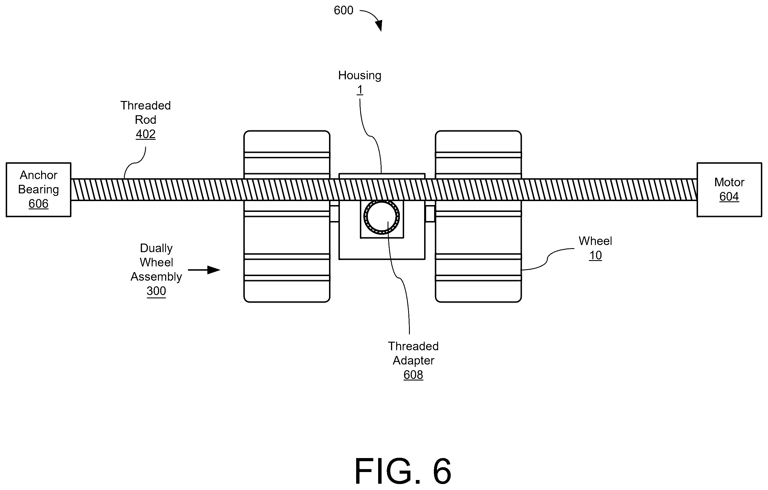 Patent US12599109 Figure 6 – Dually drive wheel assembly