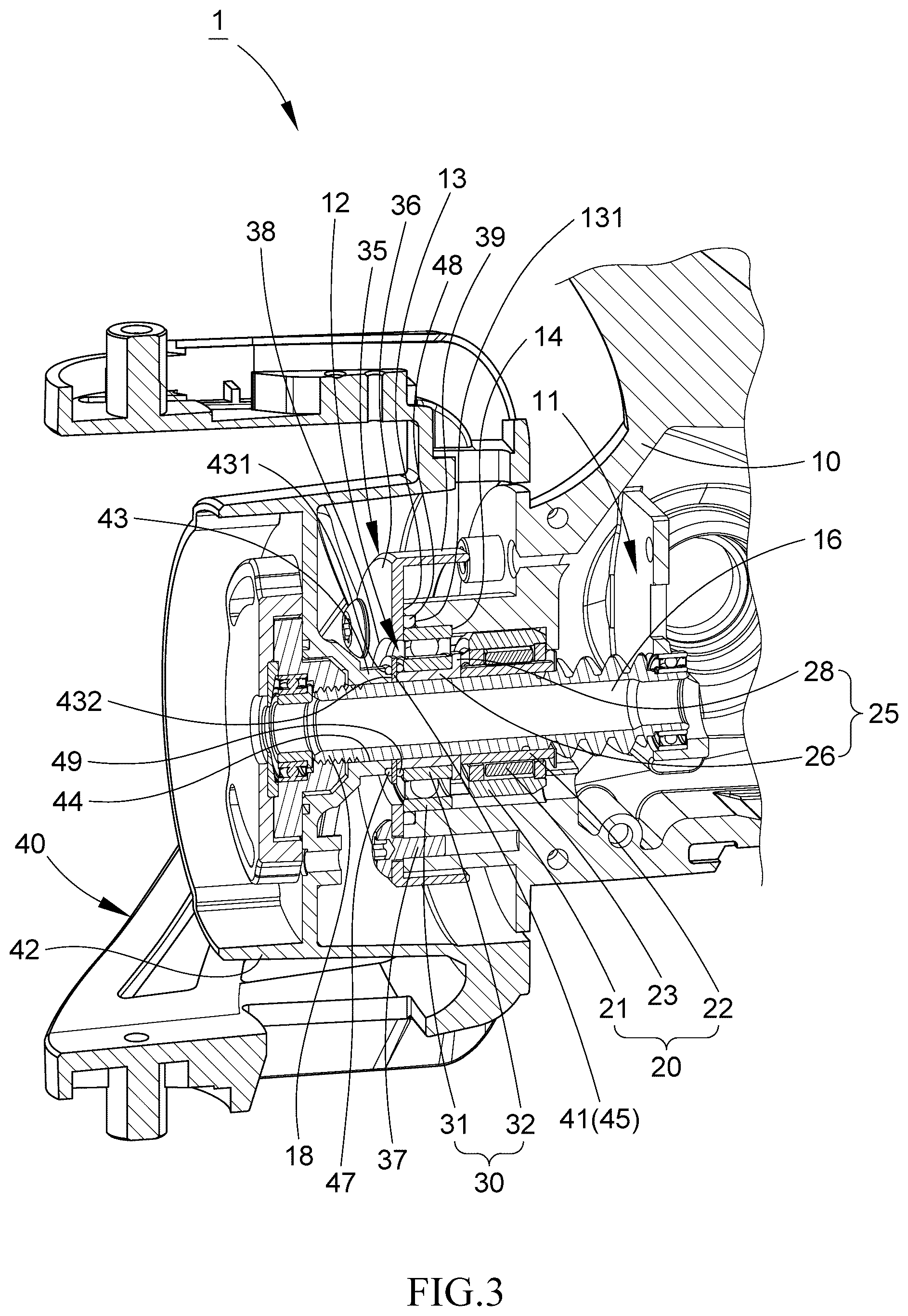 Patent US12599120 Figure 3 – Waterproof spinning fishing reel