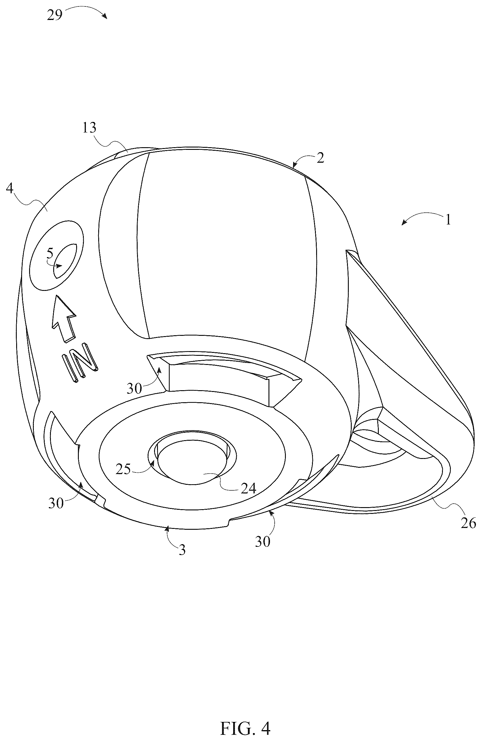 Patent US12599121 Figure 4 – Fishing line to lure connector