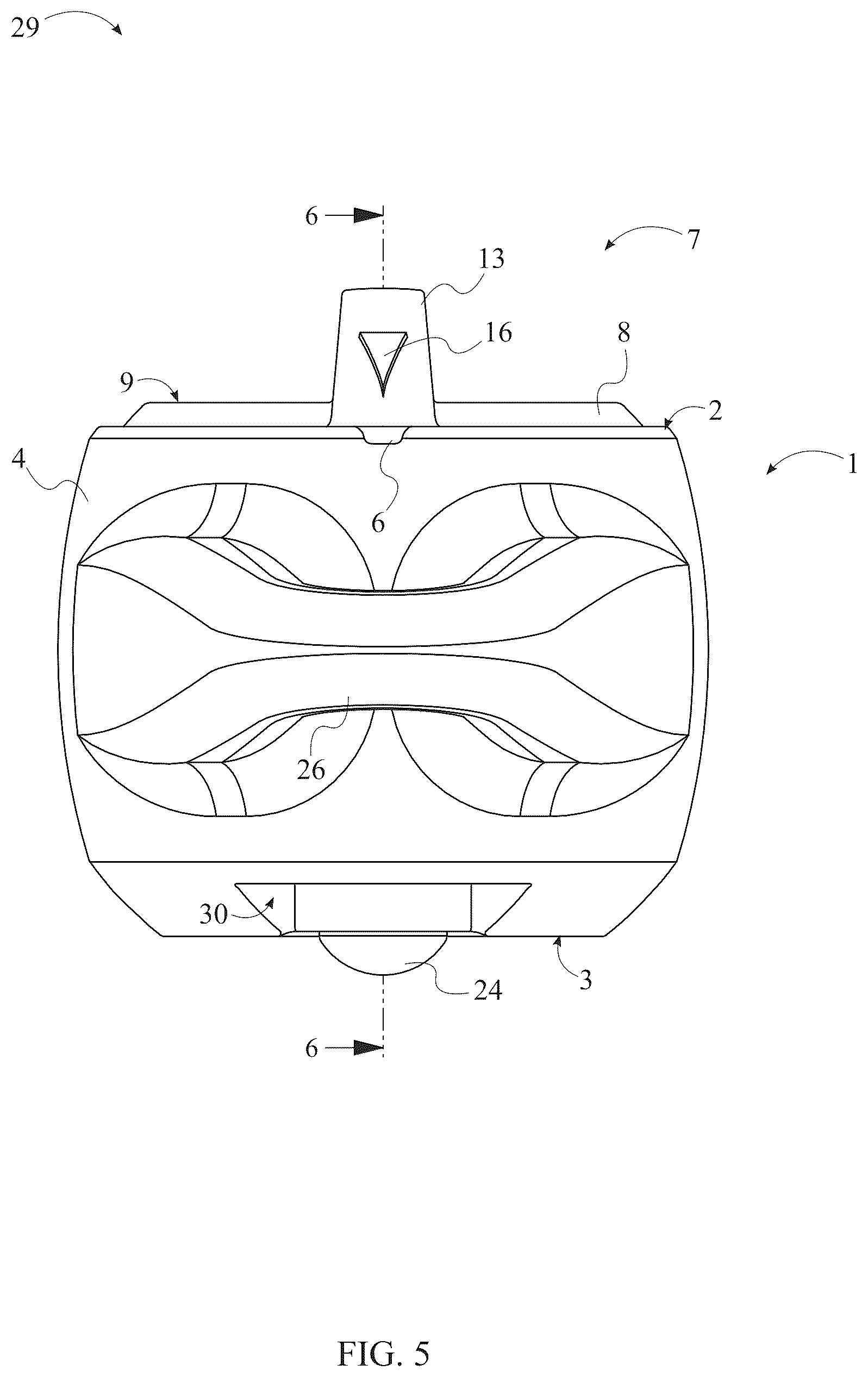 Patent US12599121 Figure 5 – Fishing line to lure connector