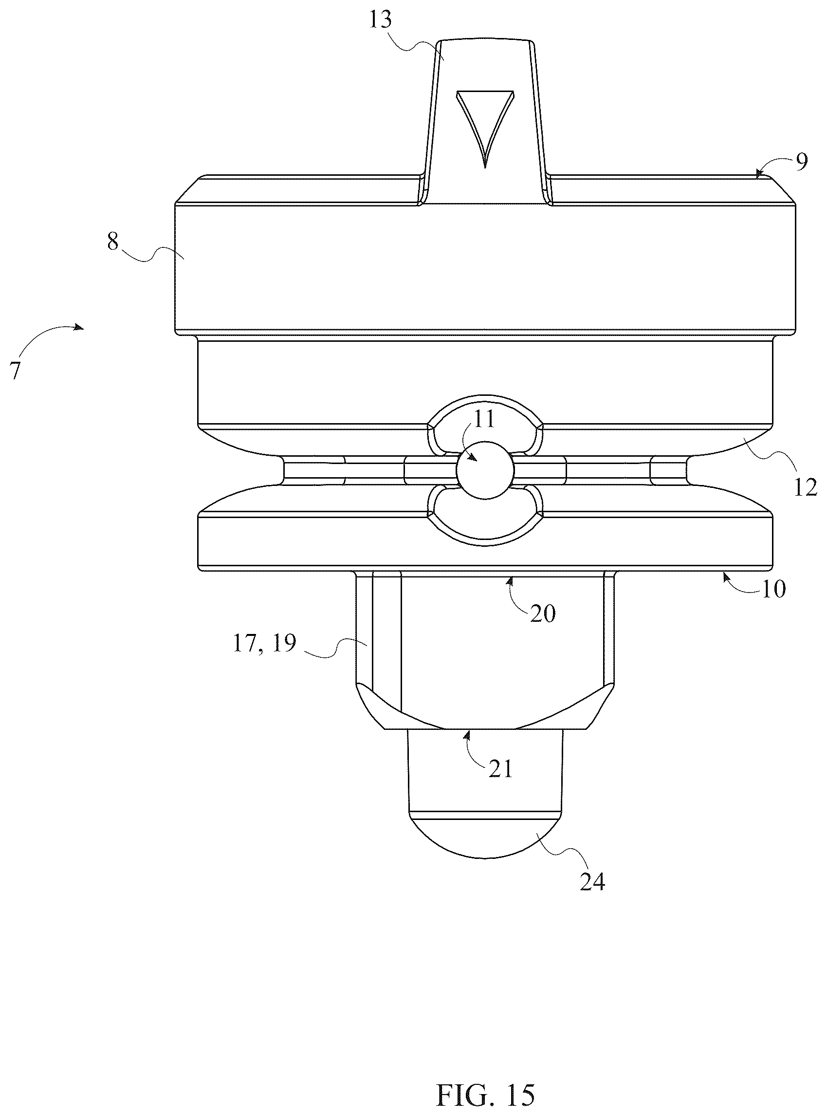 Patent US12599121 Figure 15 – Fishing line to lure connector