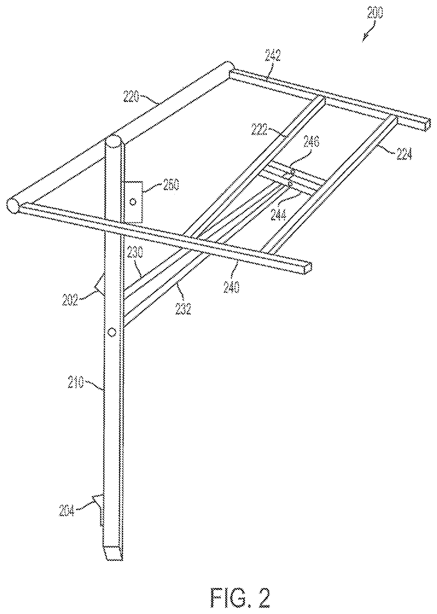 Patent US12599125 Figure 2 – Safety rail