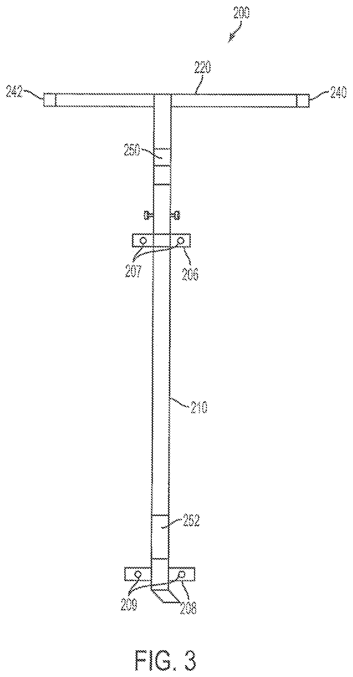 Patent US12599125 Figure 3 – Safety rail