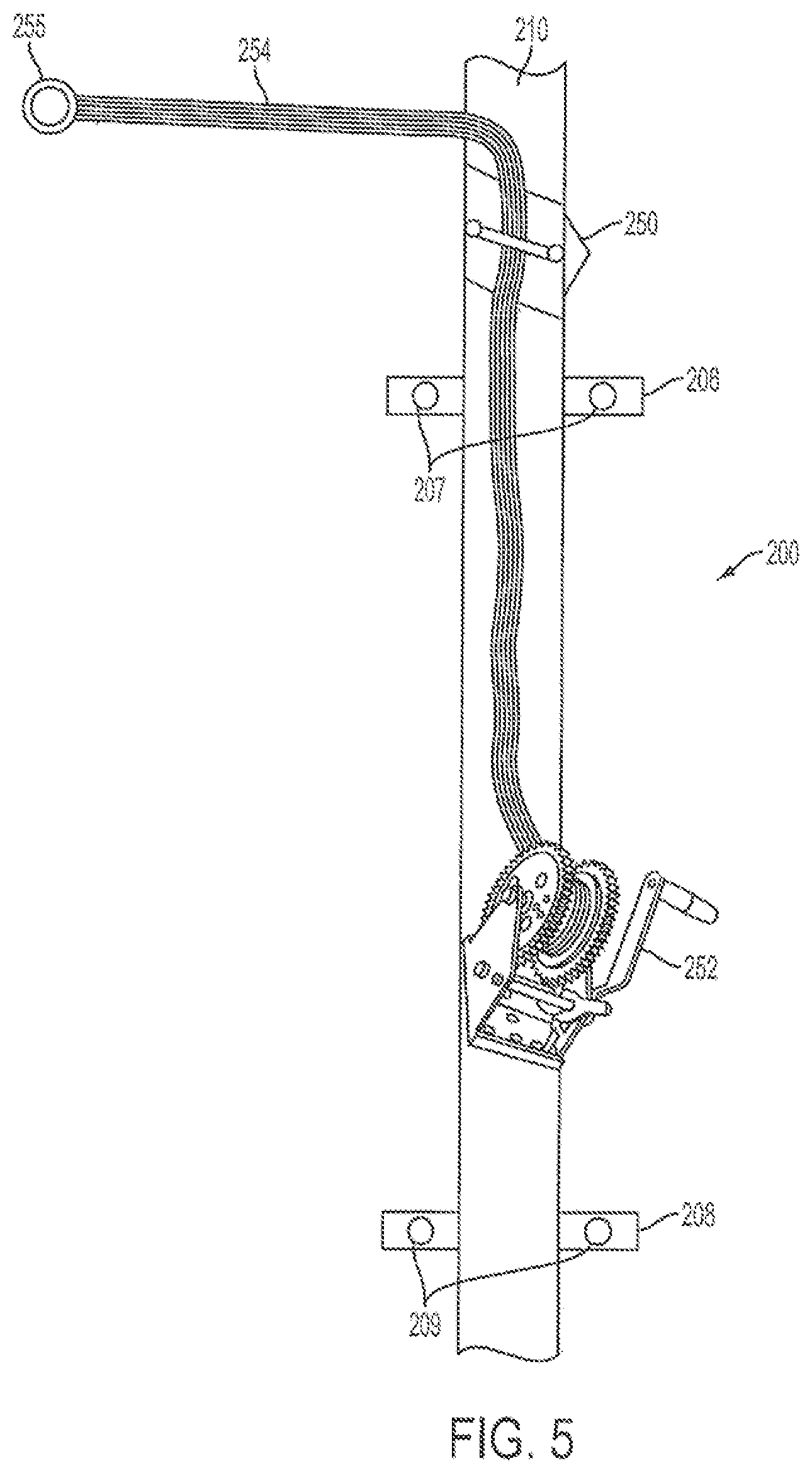 Patent US12599125 Figure 5 – Safety rail
