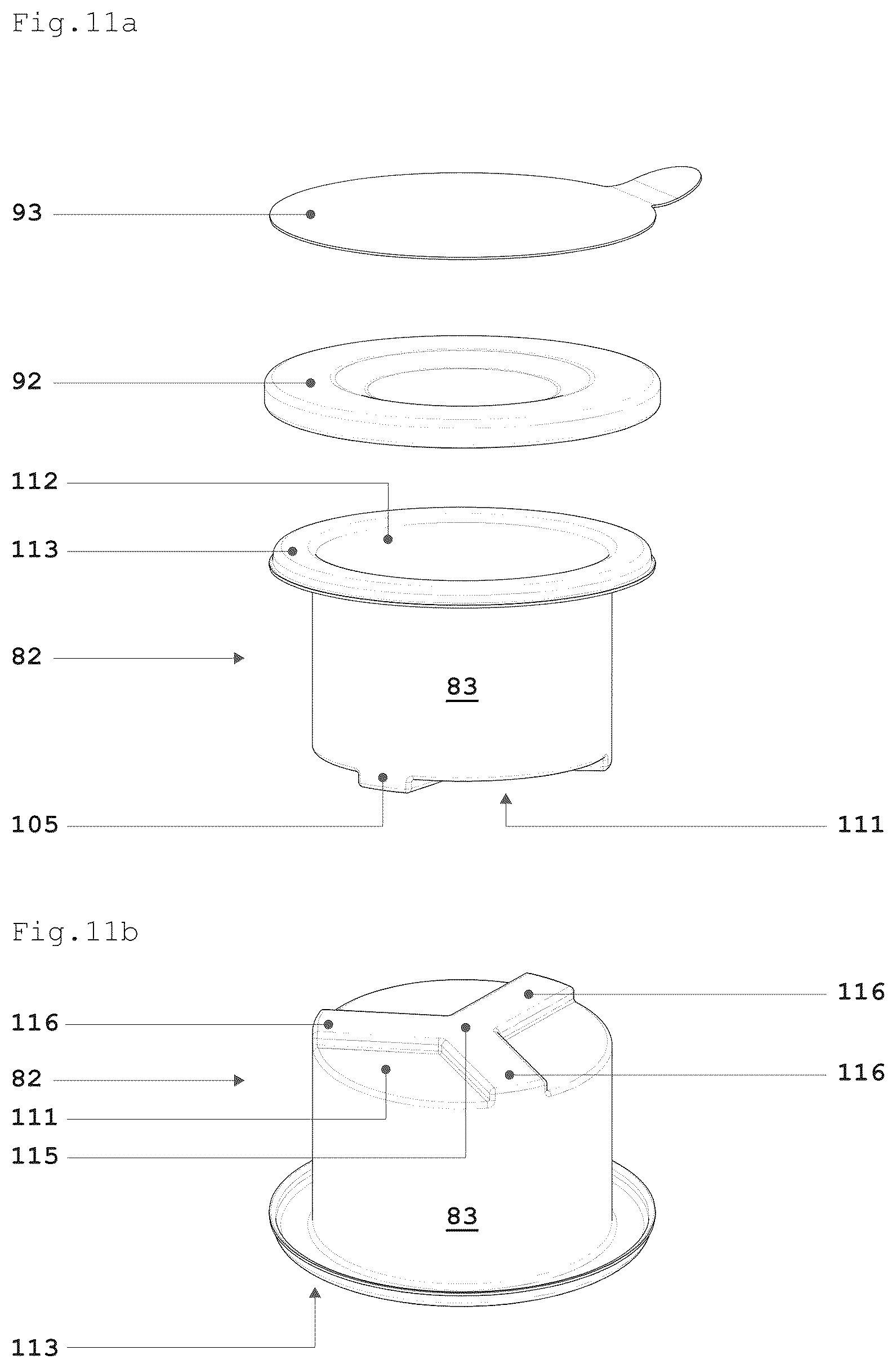 Patent US12599148 Figure 12 – Semi-automatic machine for crushing and for collecting outside frozen food substances for a subsequent food use of said food substances