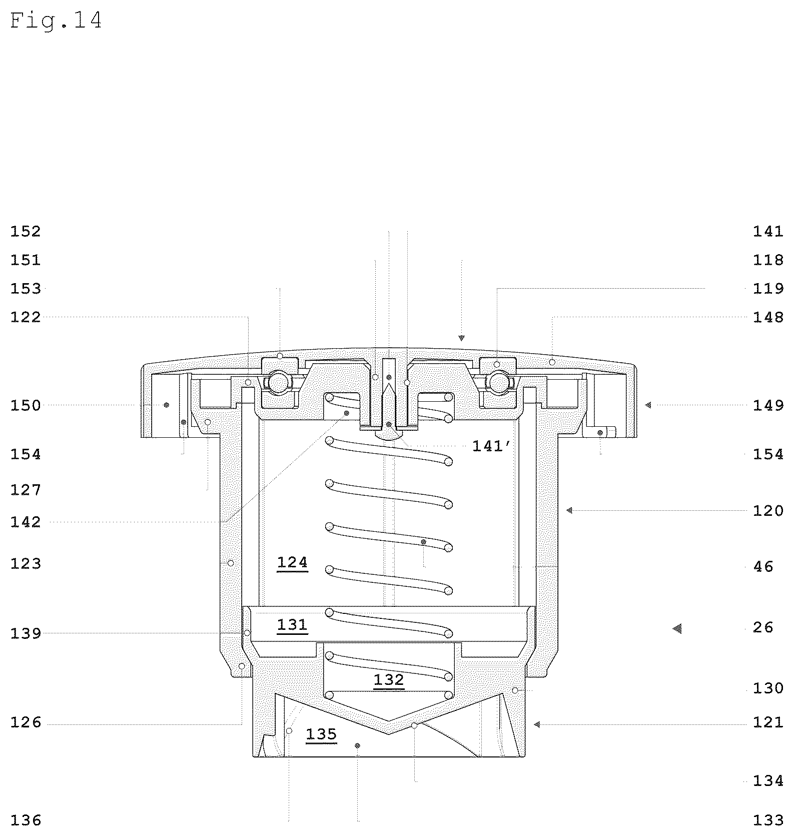 Patent US12599148 Figure 15 – Semi-automatic machine for crushing and for collecting outside frozen food substances for a subsequent food use of said food substances