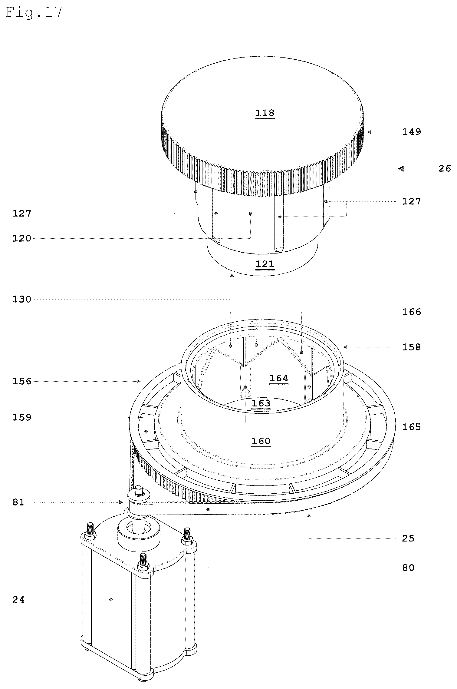 Patent US12599148 Figure 19 – Semi-automatic machine for crushing and for collecting outside frozen food substances for a subsequent food use of said food substances