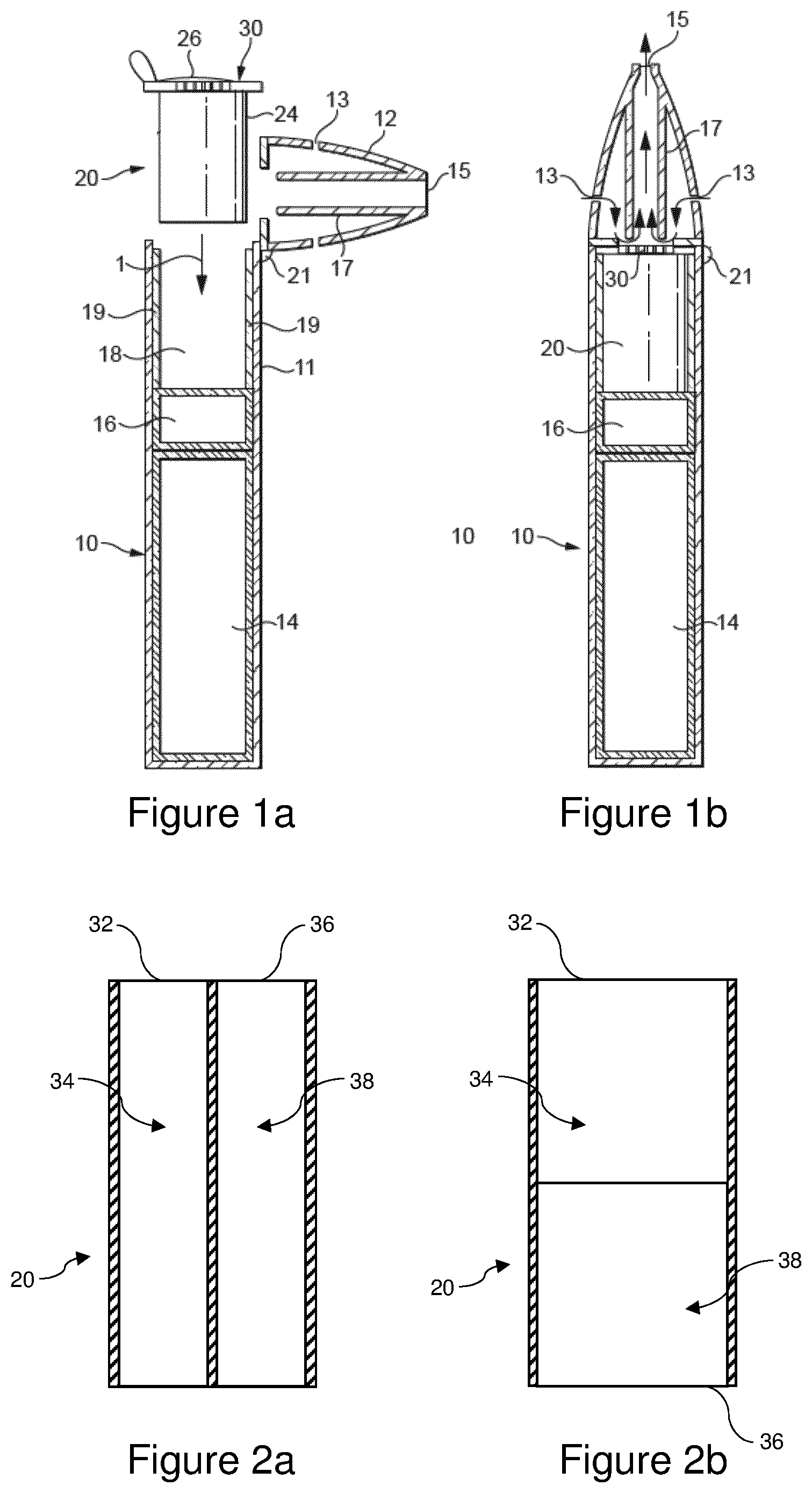 Patent US12599168 Figure 1 – Cartridge comprising nicotine and a water-immiscible solvent