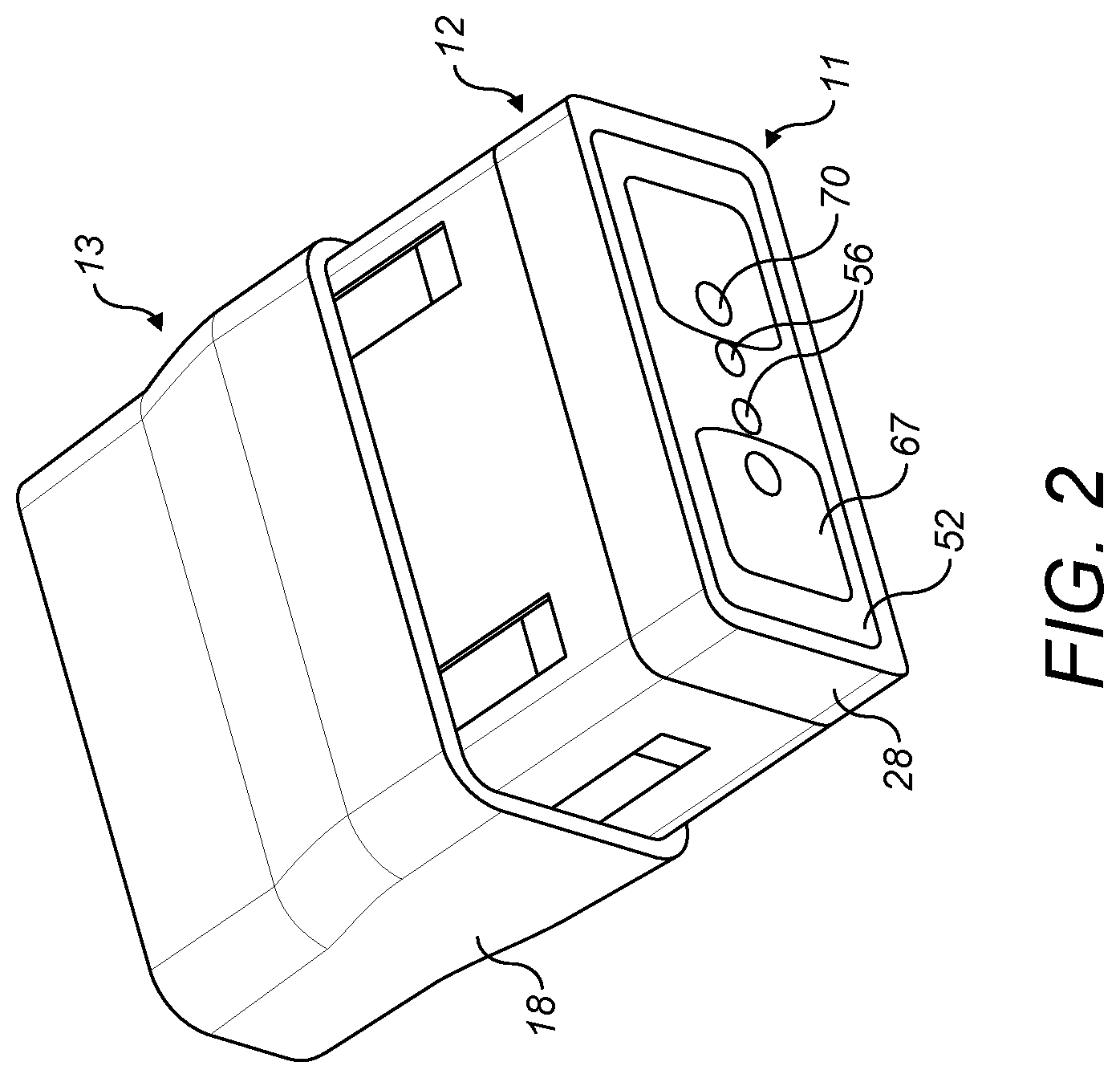 Patent US12599170 Figure 2 – Cartridge for a vapour generating system