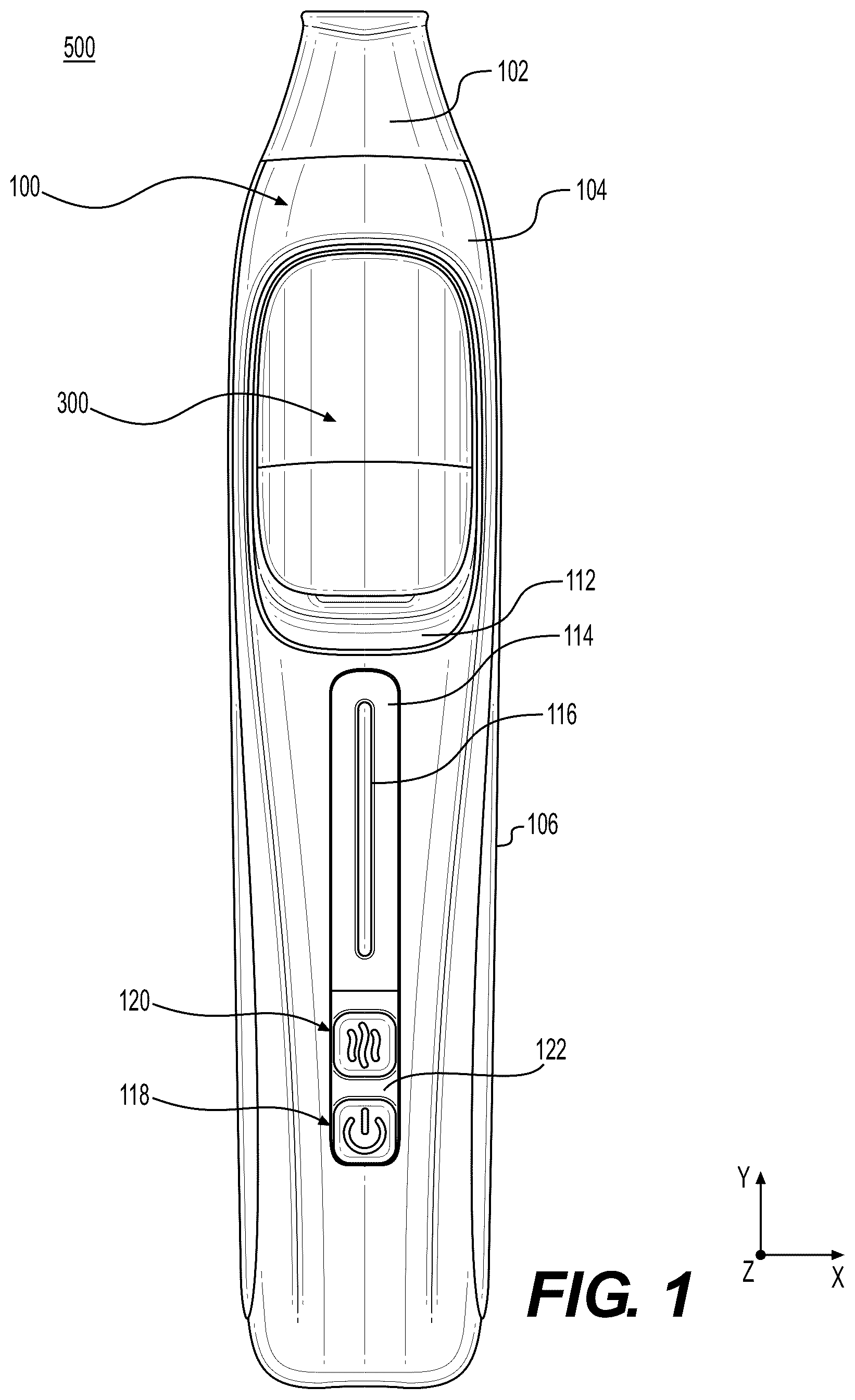 Patent US12599172 — Nicotine pod assemblies and nicotine e-vaping devices — Figure 1