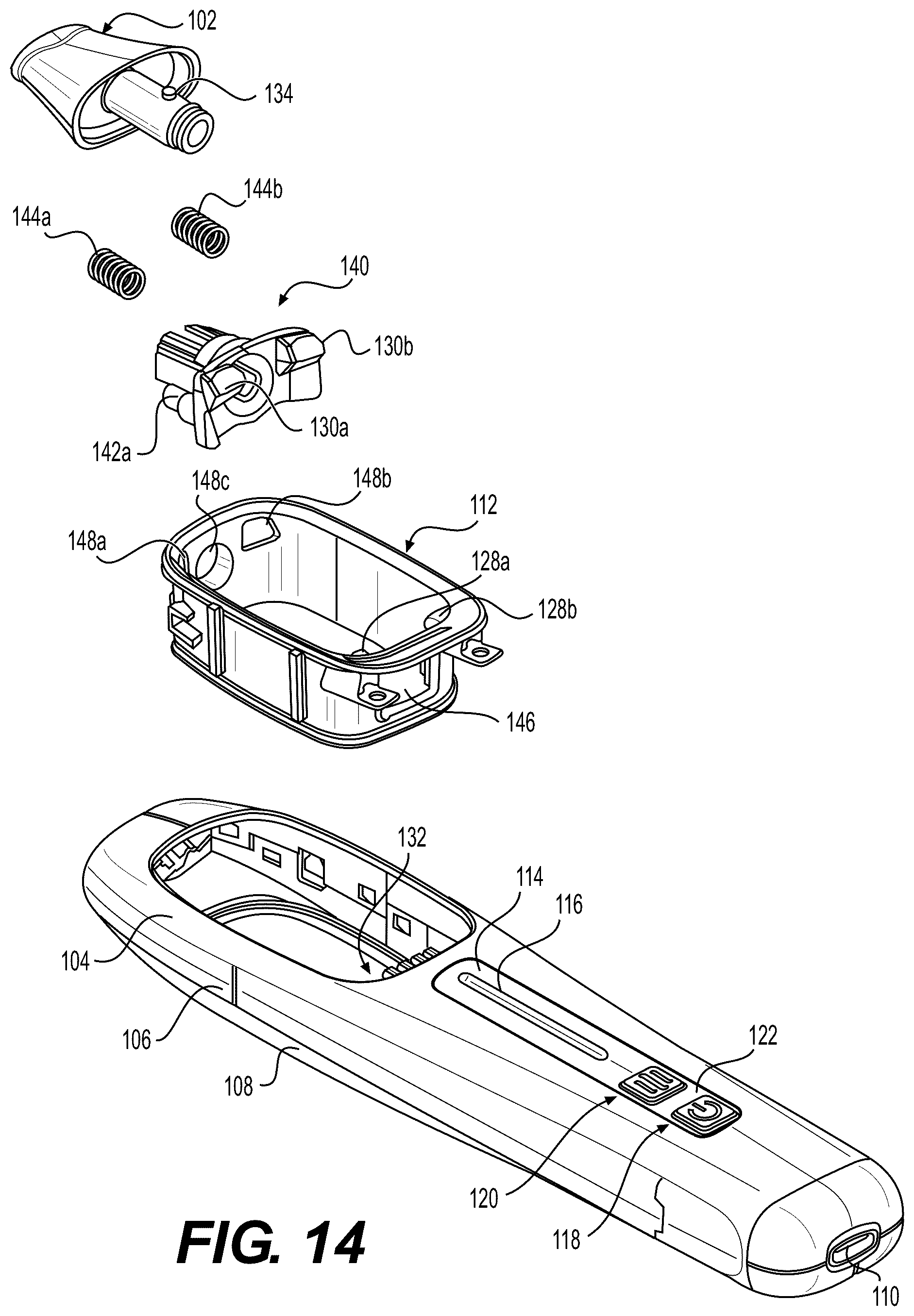 Patent US12599172 Figure 14 – Nicotine pod assemblies and nicotine e-vaping devices