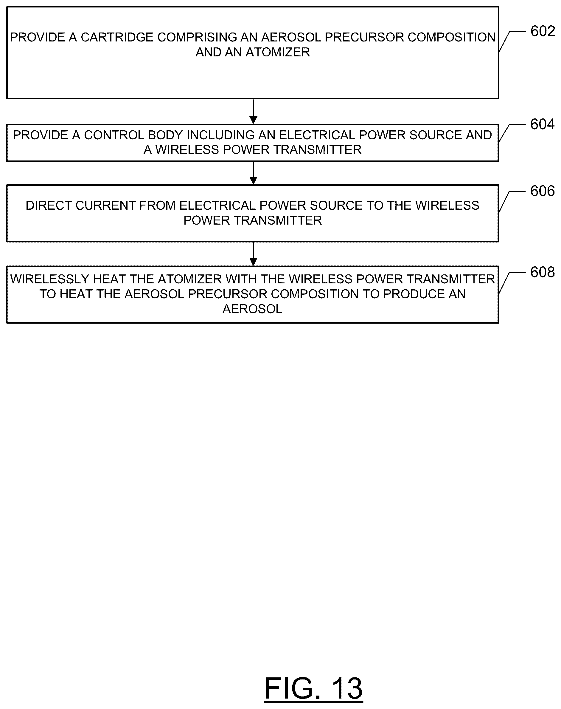 Patent US12599176 Figure 13 – Aerosol delivery device including a wirelessly-heated atomizer and related method