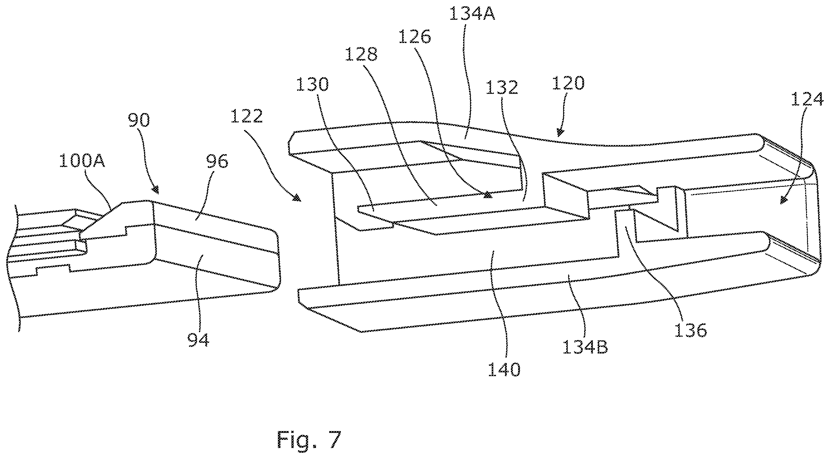 Patent US12599177 Figure 7 – Mouthpiece assembly for an inhalation device including a replaceable substrate component, and a replaceable substrate component therefor