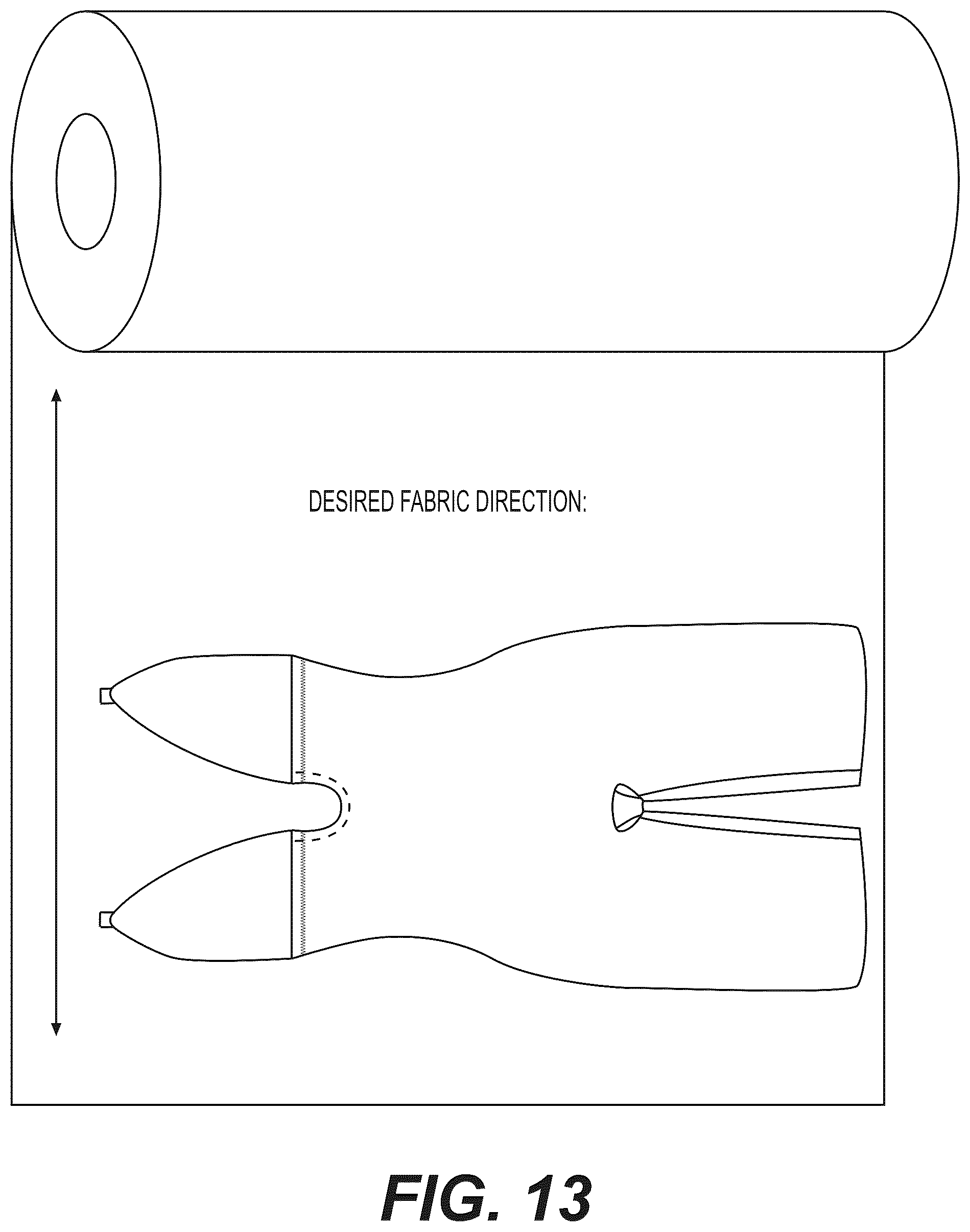 Patent US12599182 Figure 12 – Shaping garment with adjustable low back