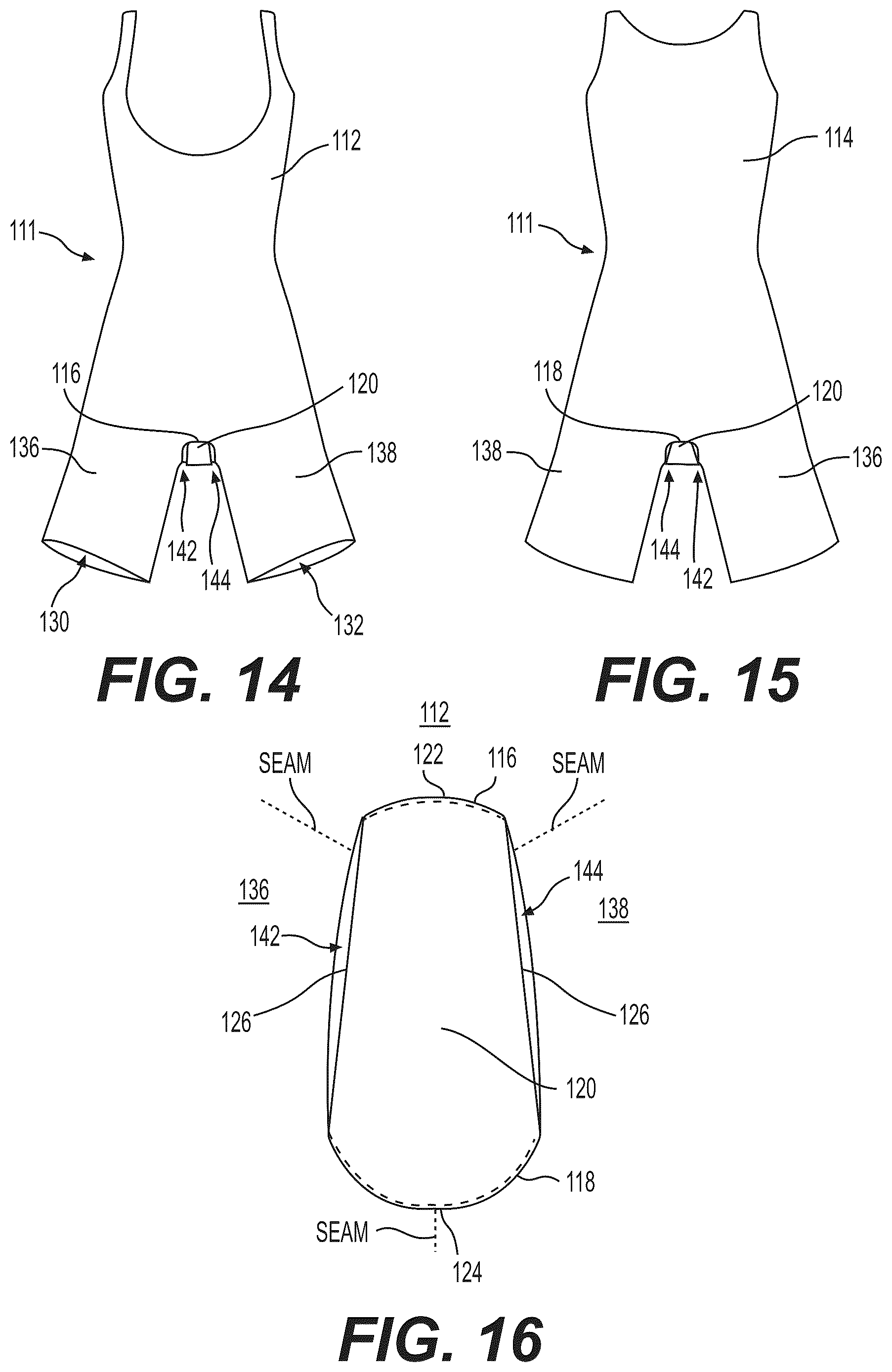Patent US12599182 Figure 13 – Shaping garment with adjustable low back