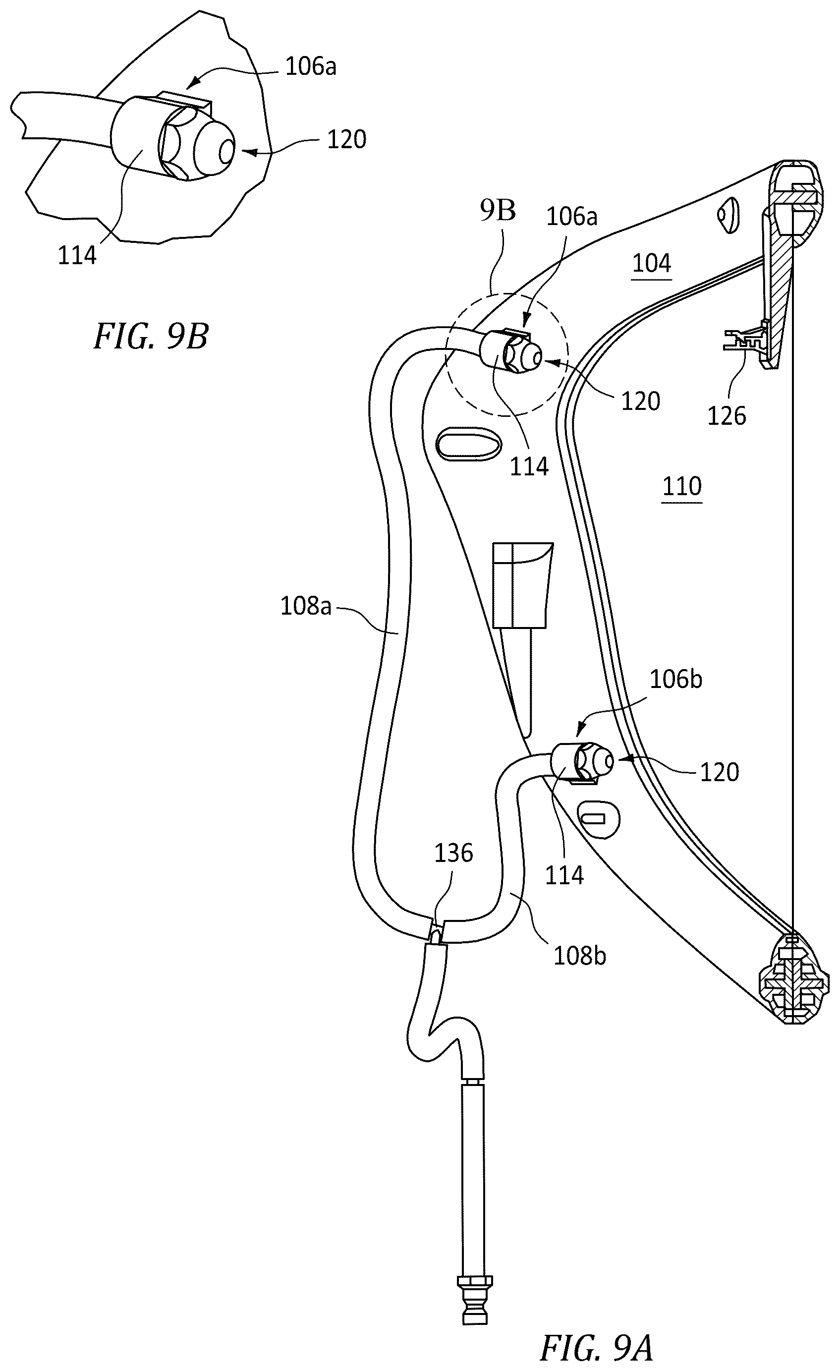 Patent US12599184 Figure 10 – Personal protective equipment ensemble made up of a launderable hood and an air dispersion protective face shield assembly