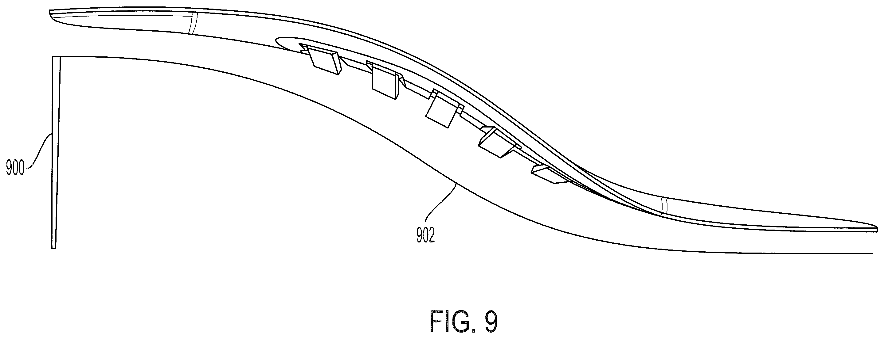 Patent US12599192 Figure 10 – Flexible arch support for footwear
