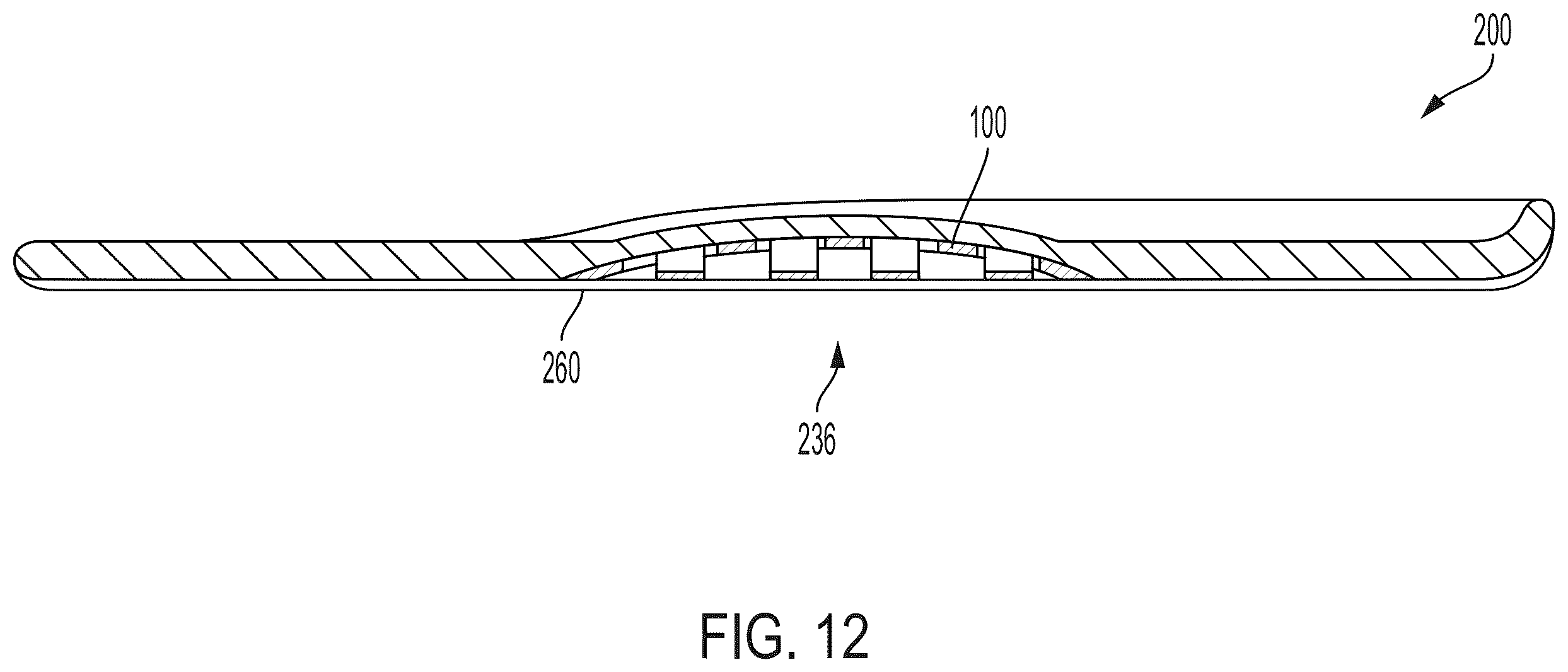 Patent US12599192 Figure 14 – Flexible arch support for footwear