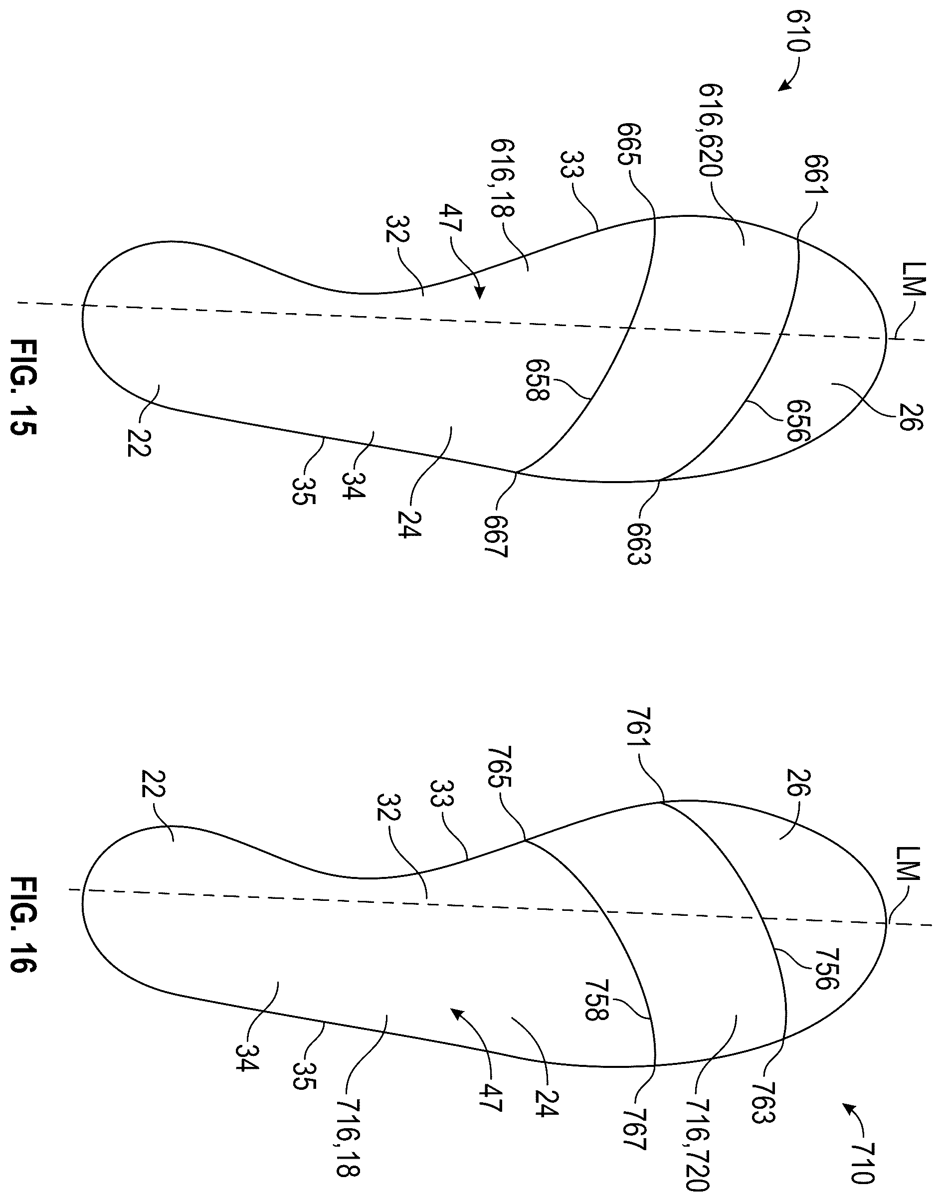 Patent US12599196 Figure 8 – Device for an article of footwear including a frame with a footwear plate